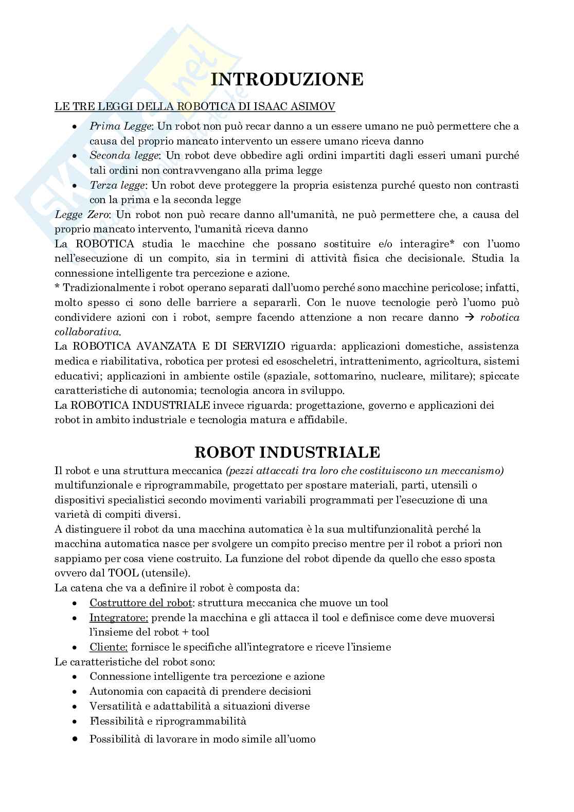 Appunti di dispositivi e sistemi robotici Pag. 1