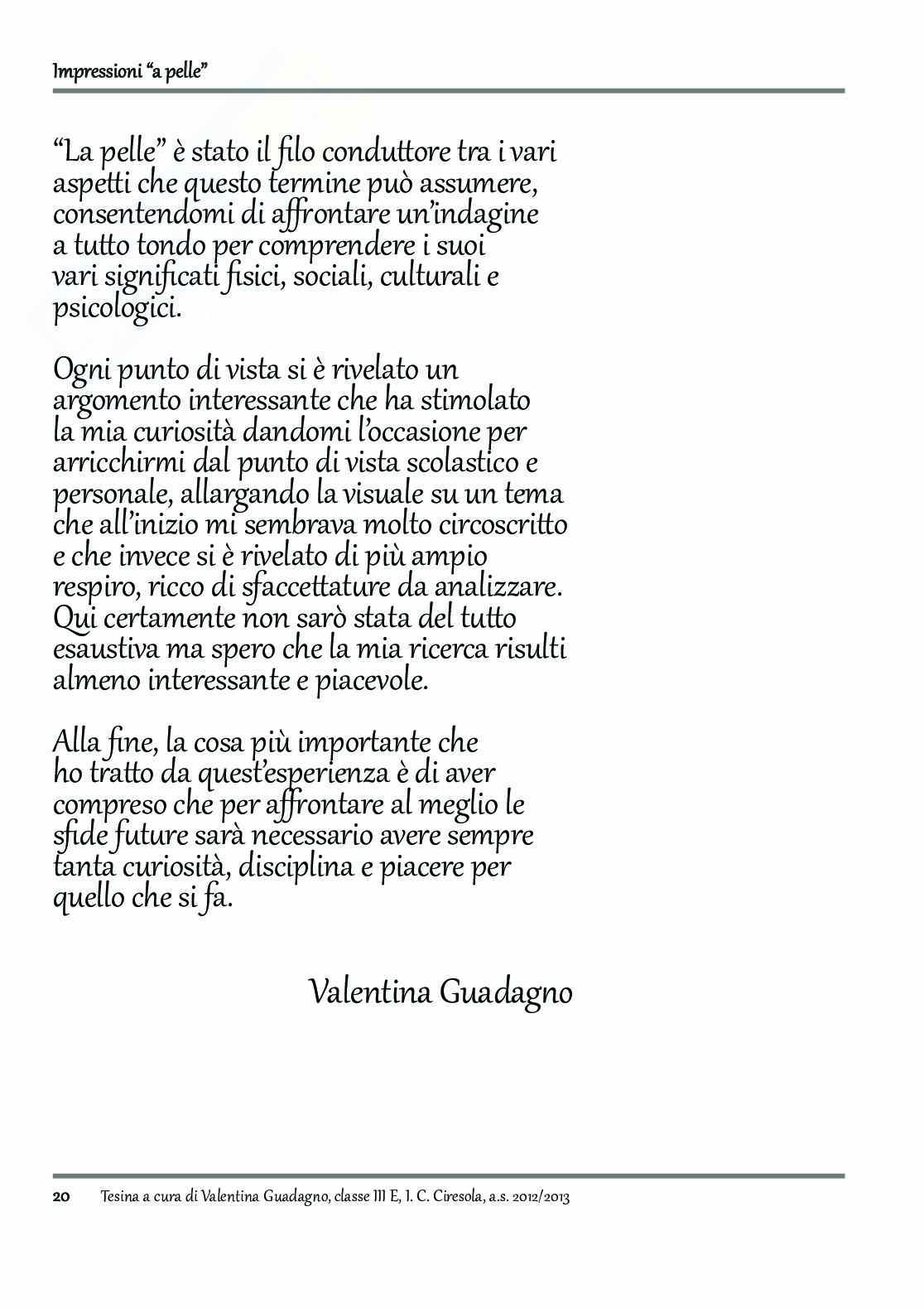 Impressioni pelle, tesina Pag. 11