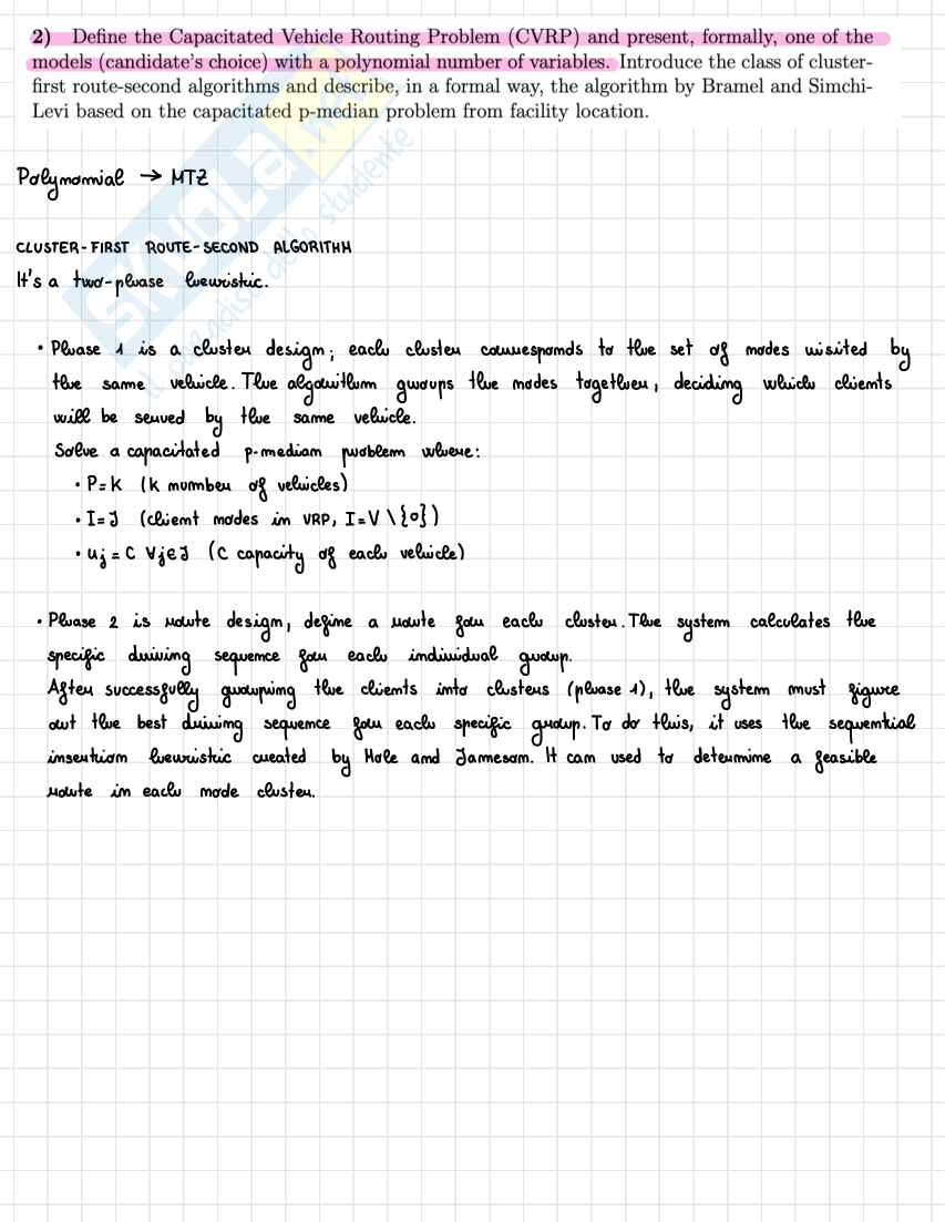 Domande secondo parziale optimization and data science for management  Pag. 16