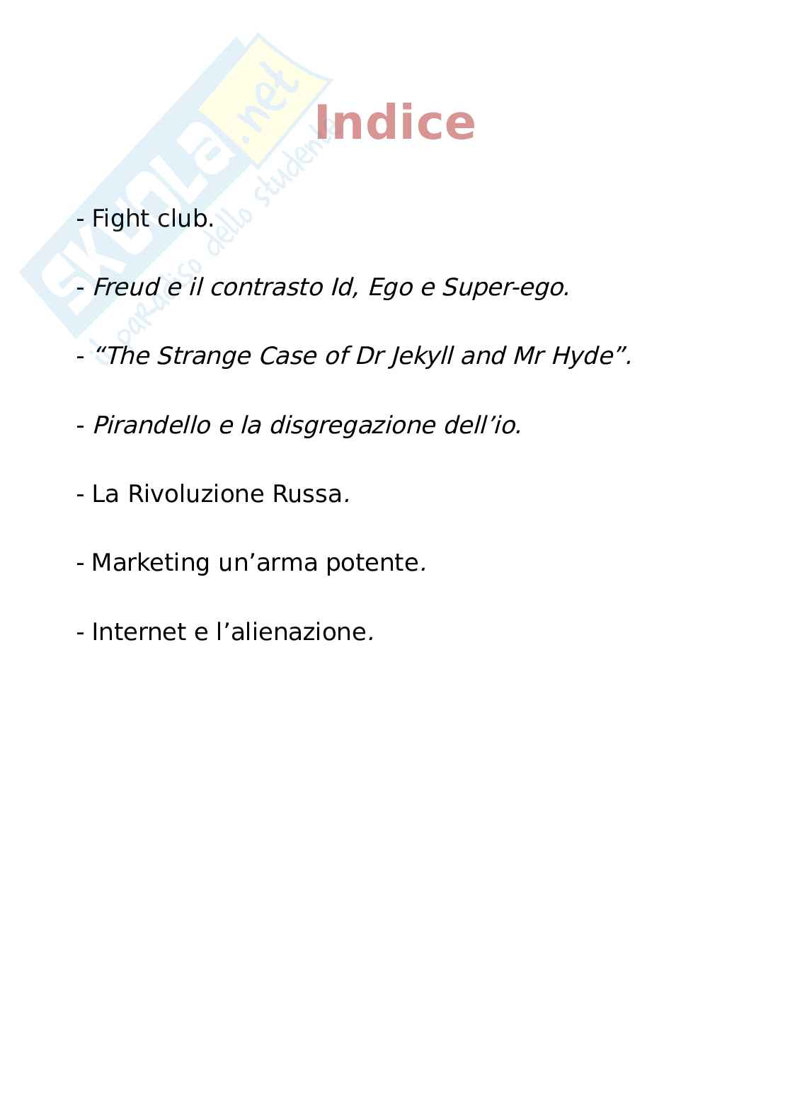 Fight Club - Tesina tecnico commerciale Pag. 2