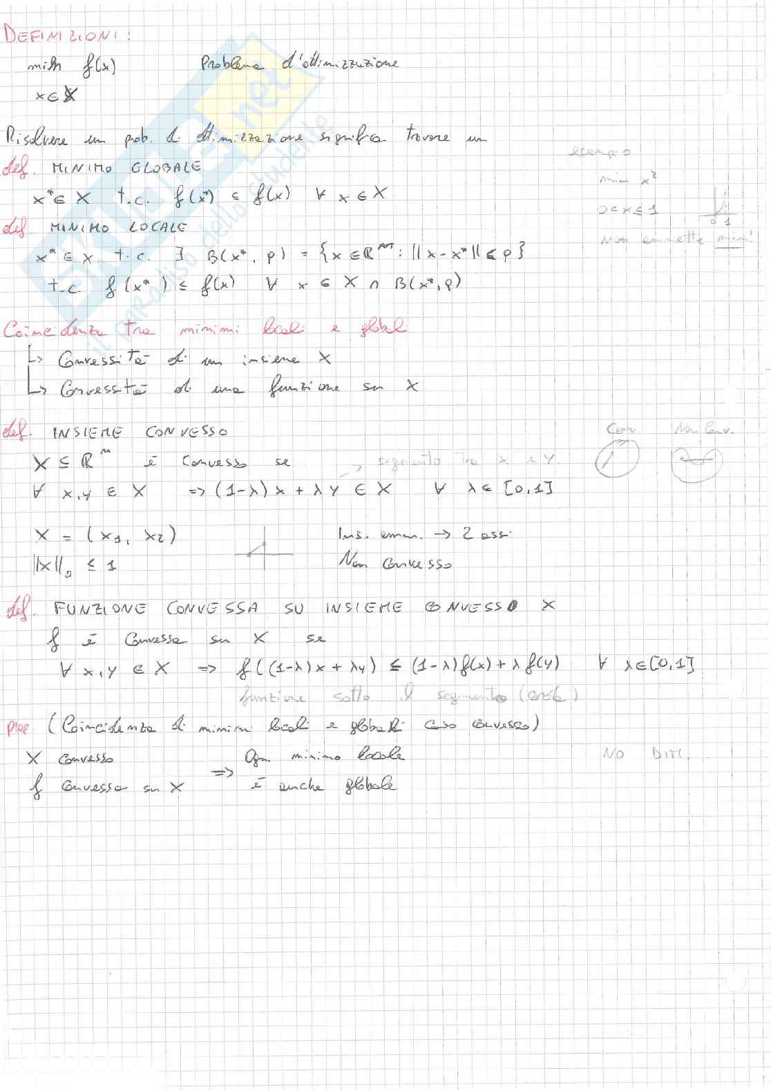 Appunti completi Ottimizzazione di sistemi complessi Pag. 2