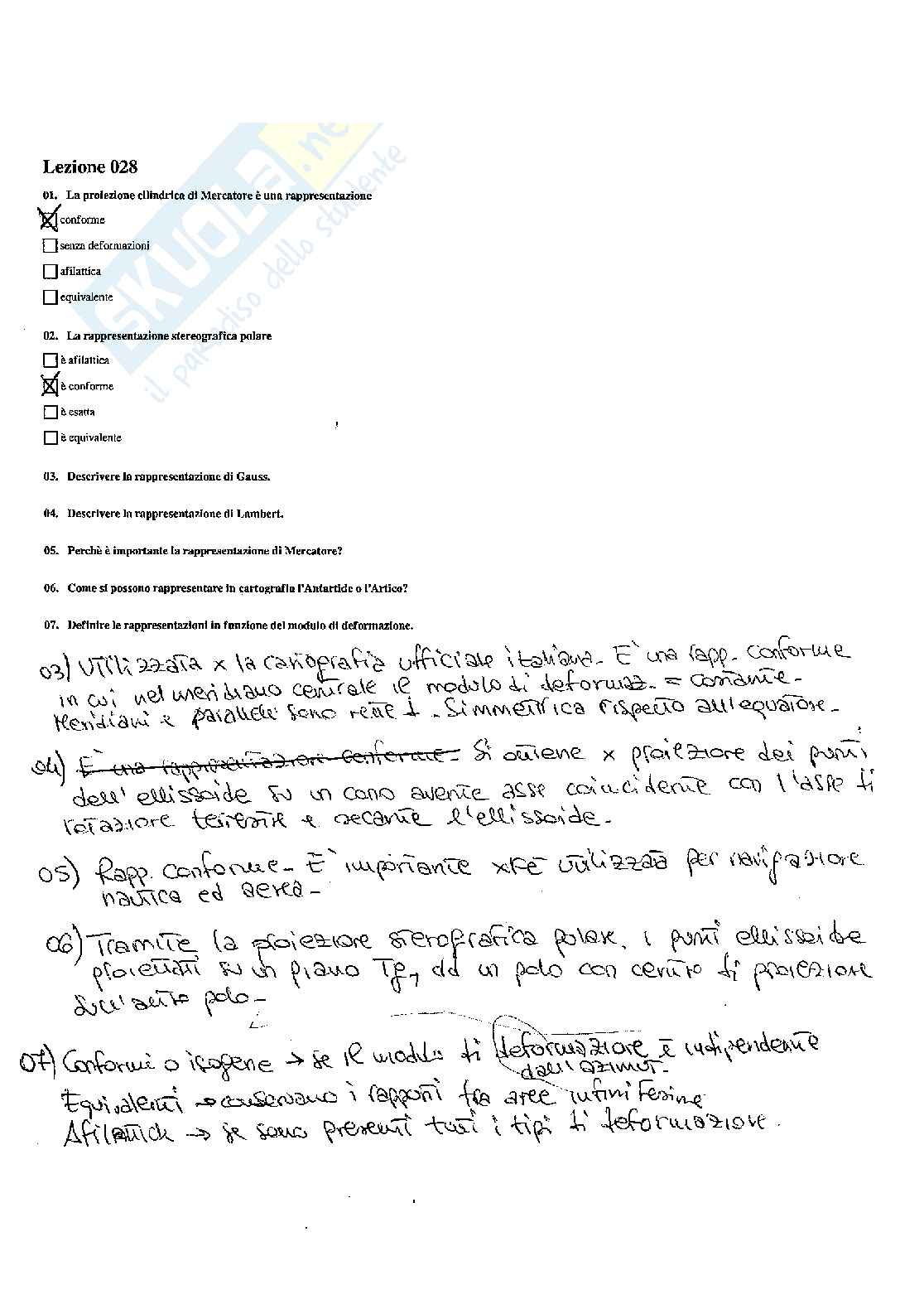 Risposte multiple e aperte paniere di topografia Pag. 41