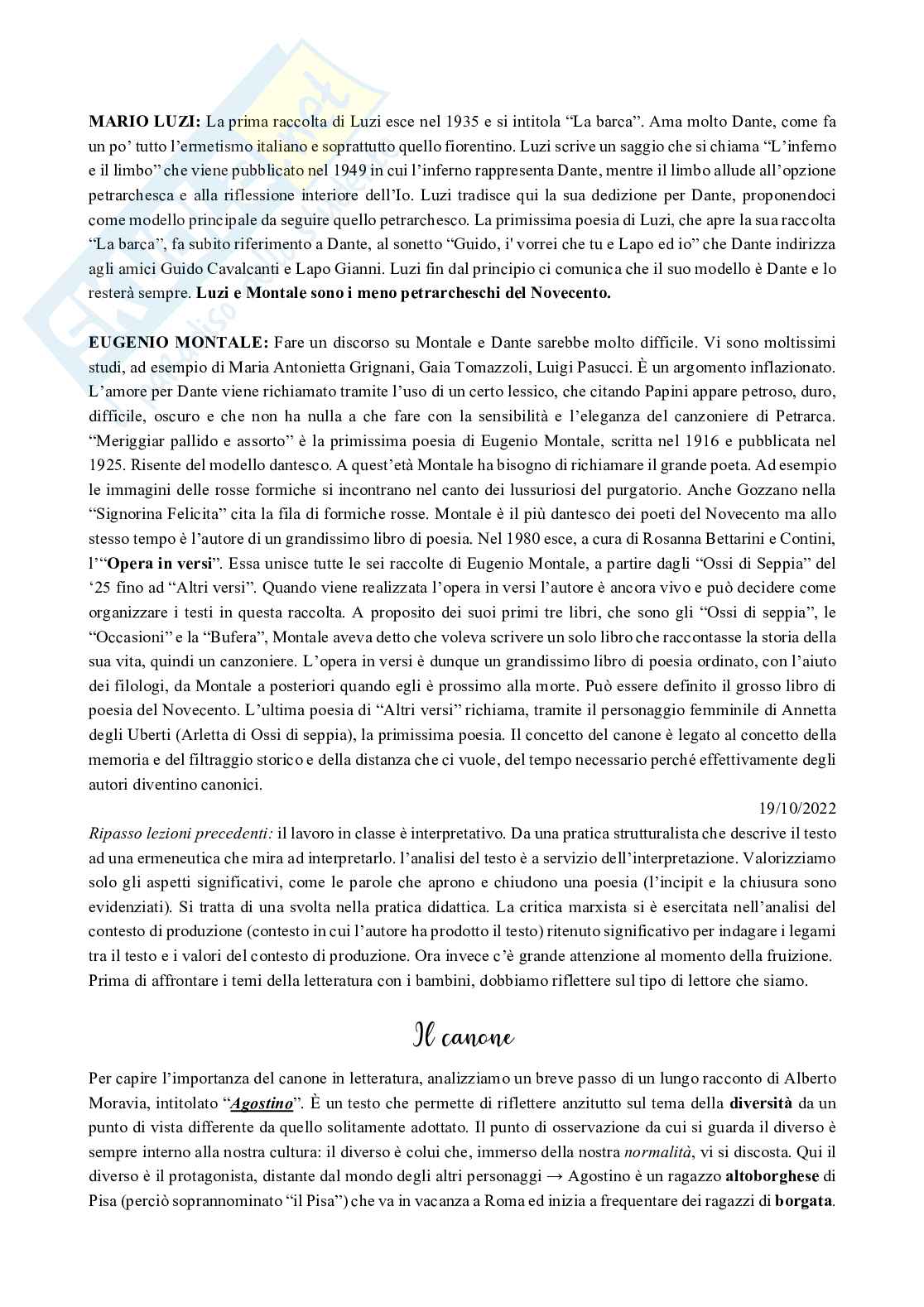 Appunti di Letteratura moderna Pag. 11