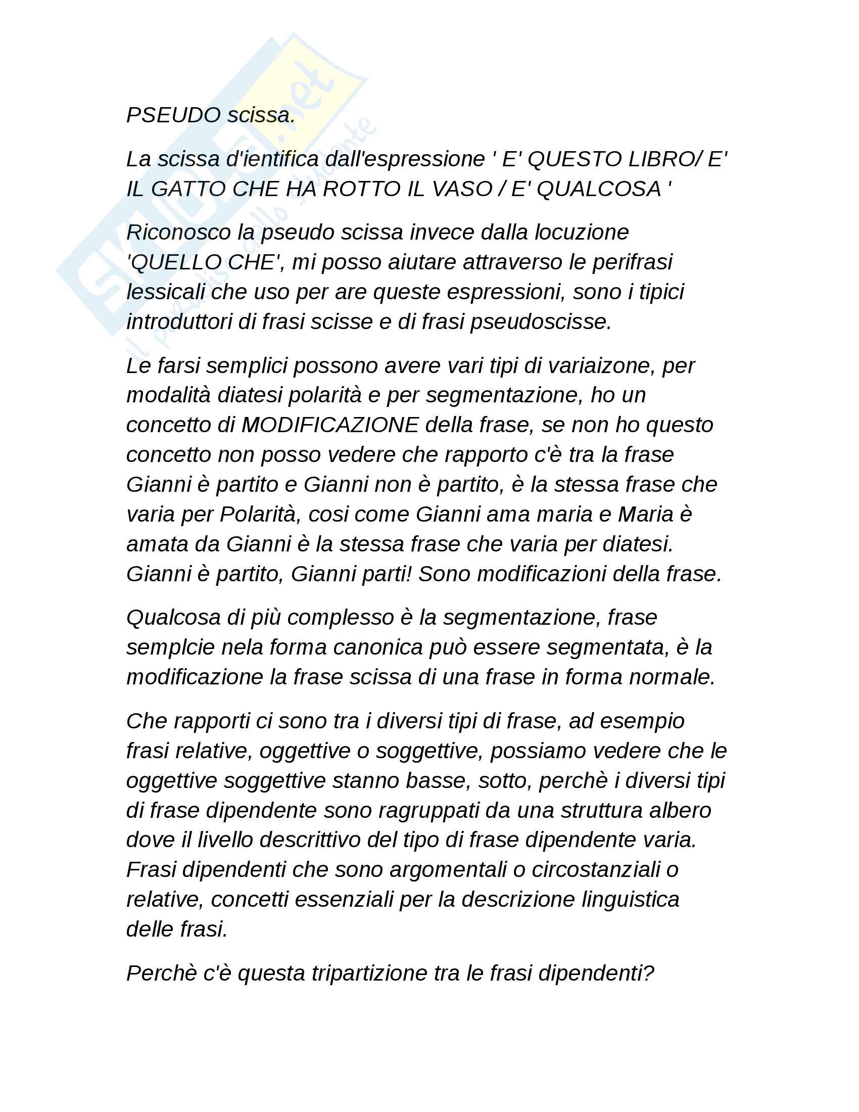 Linguistica Generale, Appunti Pag. 61