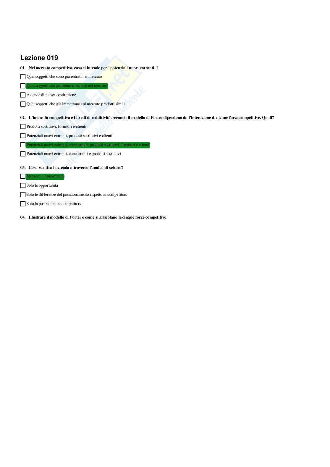 Paniere Economia delle imprese sportive (2026) - Risposte multiple corrette Pag. 21