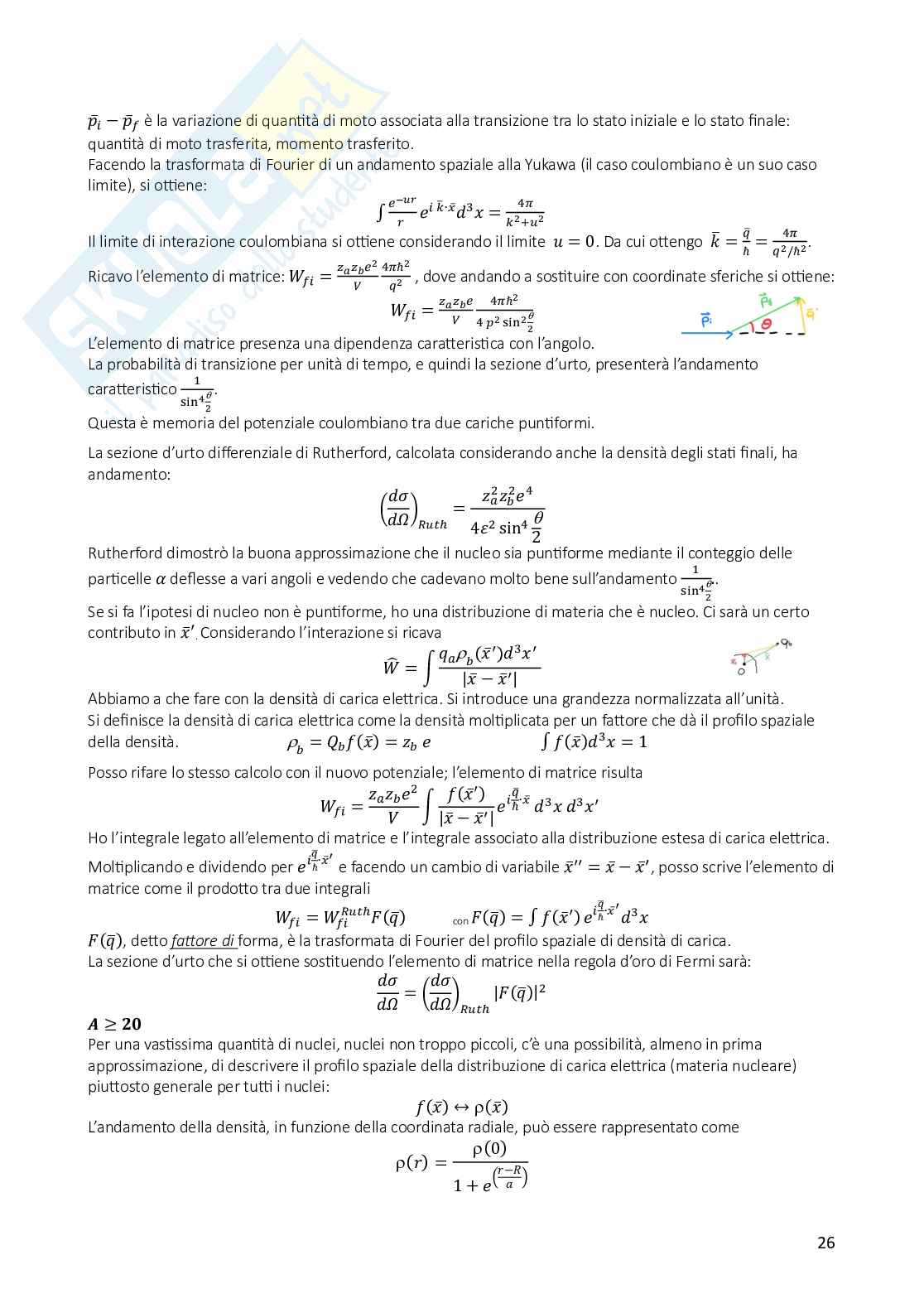 Lezioni di Fisica del nucleo  Pag. 26