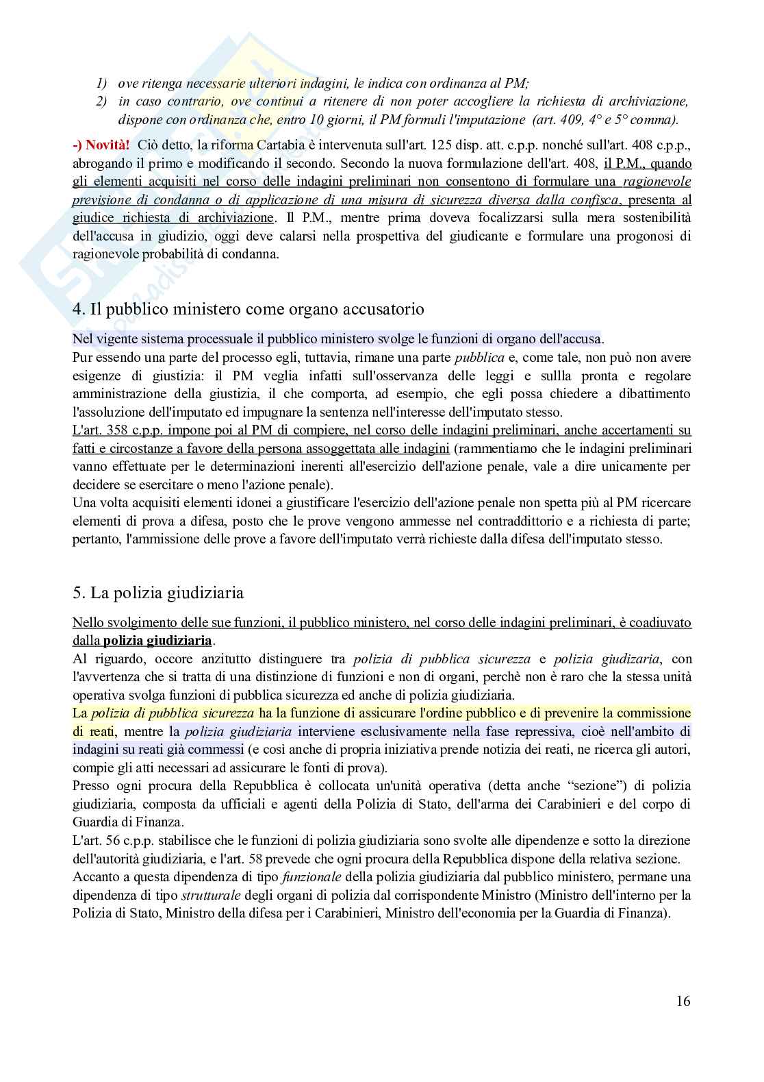 Riassunto esame Diritto processuale penale, Prof. Camaldo Lucio Bruno Cristiano, libro consigliato Lineamenti di procedura penale (13^ edizione, 2025), Lozzi Pag. 16