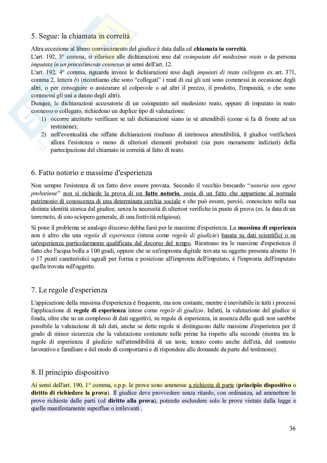 Riassunto esame Diritto processuale penale, Prof. Camaldo Lucio Bruno Cristiano, libro consigliato Lineamenti di procedura penale (13^ edizione, 2025), Lozzi Pag. 36