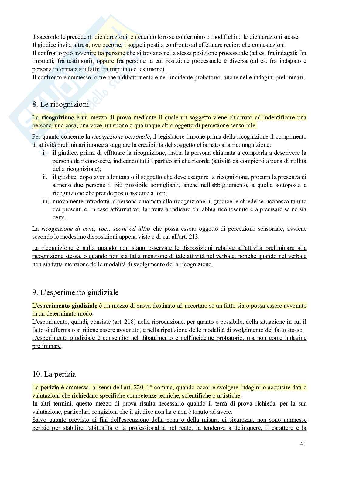 Riassunto esame Diritto processuale penale, Prof. Camaldo Lucio Bruno Cristiano, libro consigliato Lineamenti di procedura penale (13^ edizione, 2025), Lozzi Pag. 41