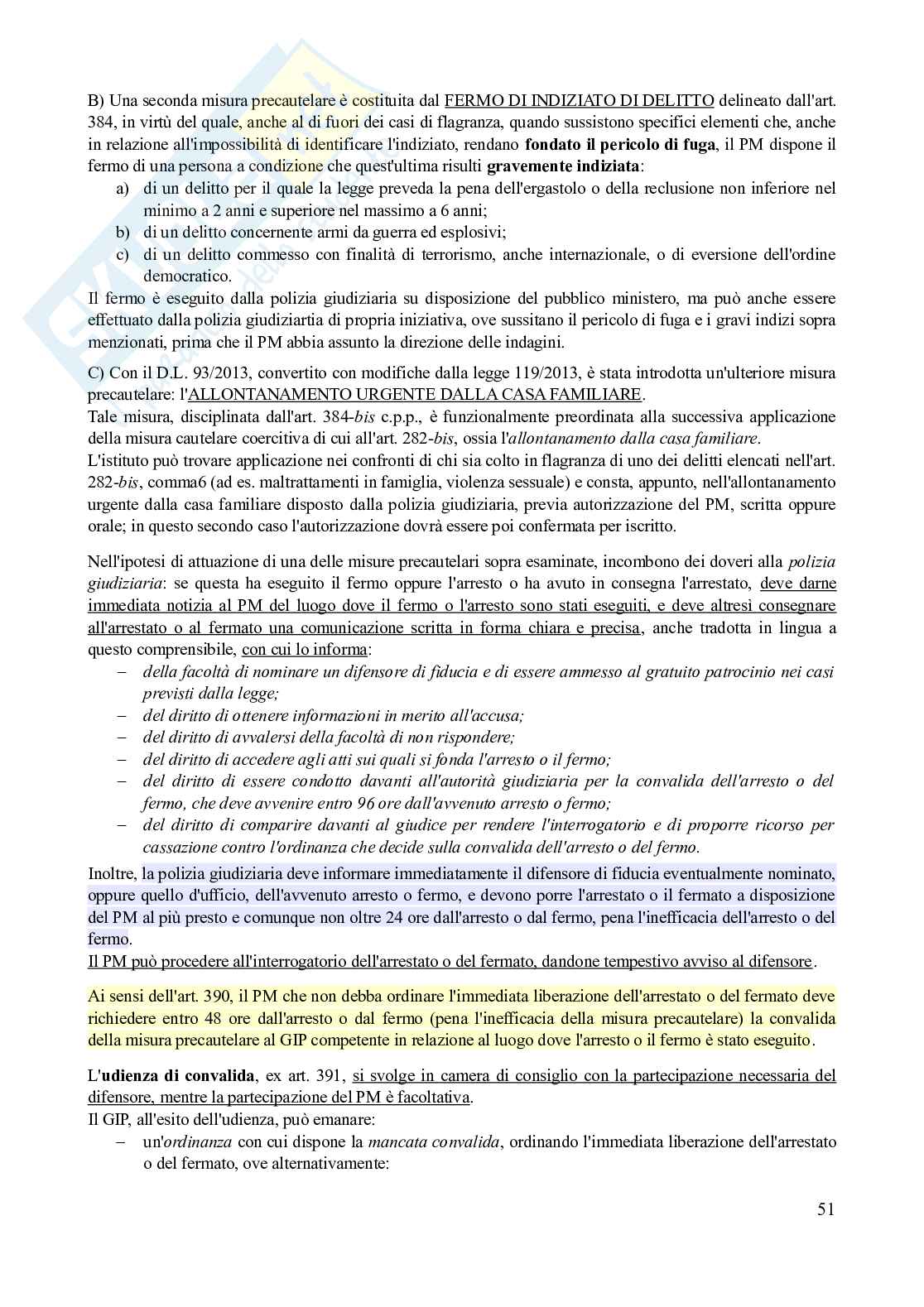 Riassunto esame Diritto processuale penale, Prof. Camaldo Lucio Bruno Cristiano, libro consigliato Lineamenti di procedura penale (13^ edizione, 2025), Lozzi Pag. 51