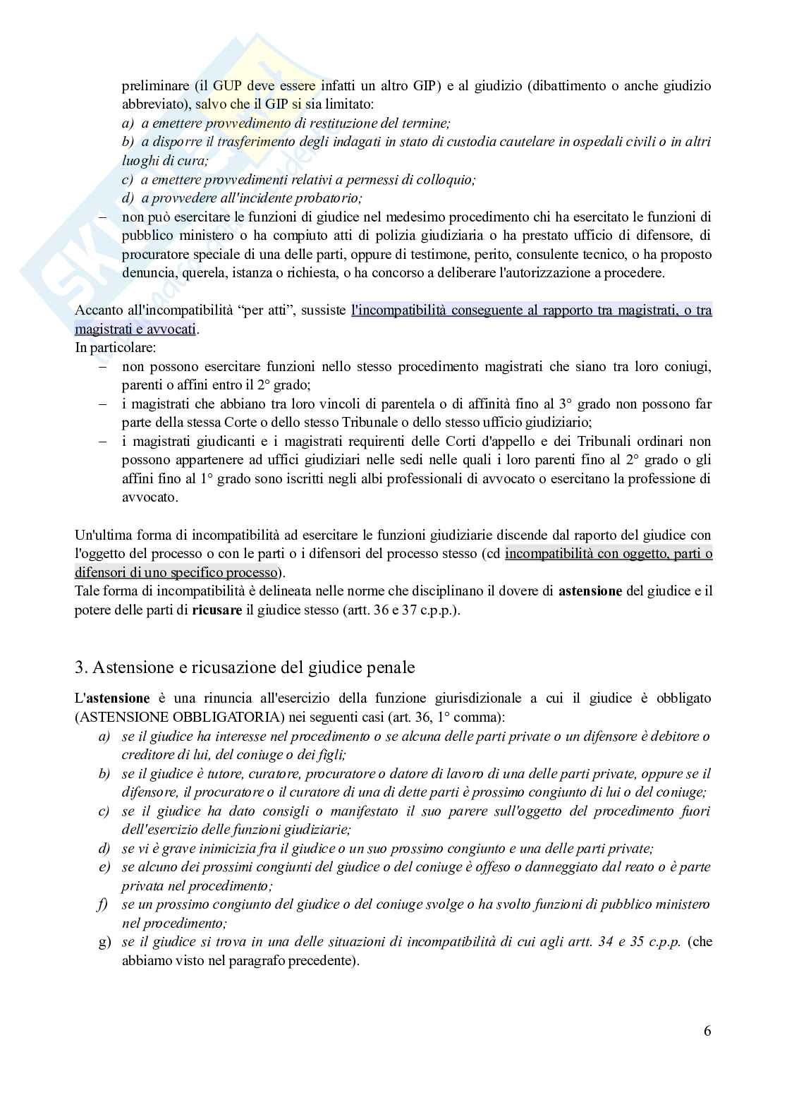 Riassunto esame Diritto processuale penale, Prof. Camaldo Lucio Bruno Cristiano, libro consigliato Lineamenti di procedura penale (13^ edizione, 2025), Lozzi Pag. 6