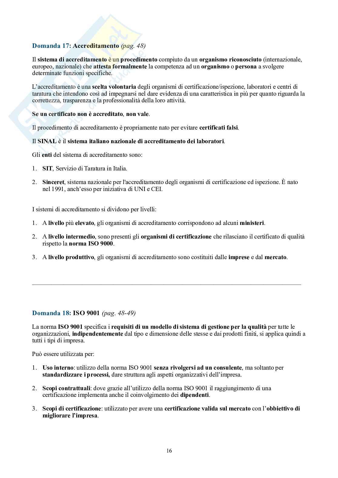 Operations Management – Domande lunghe e corte dell'esame con risposta Pag. 16