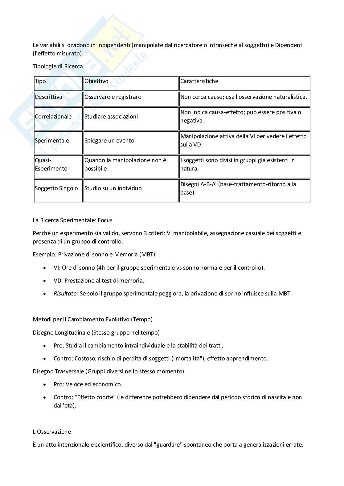 Psicologia dello sviluppo Pag. 6