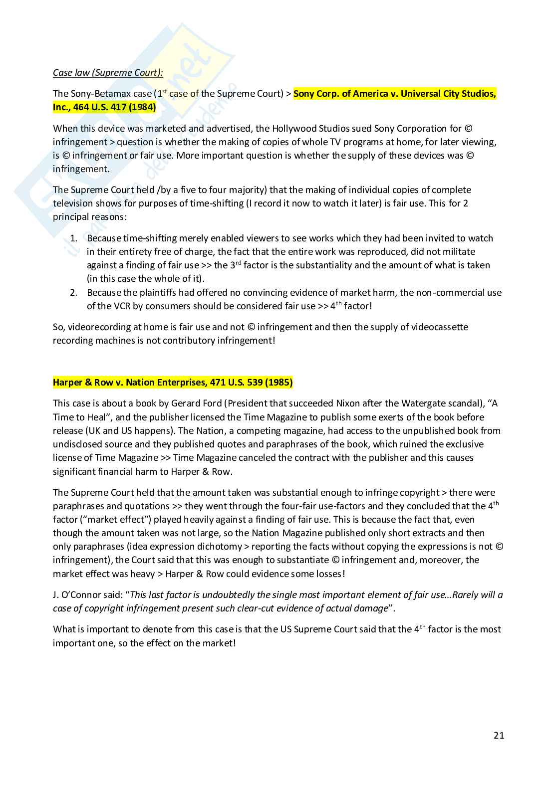 Copyright Notes Pag. 21