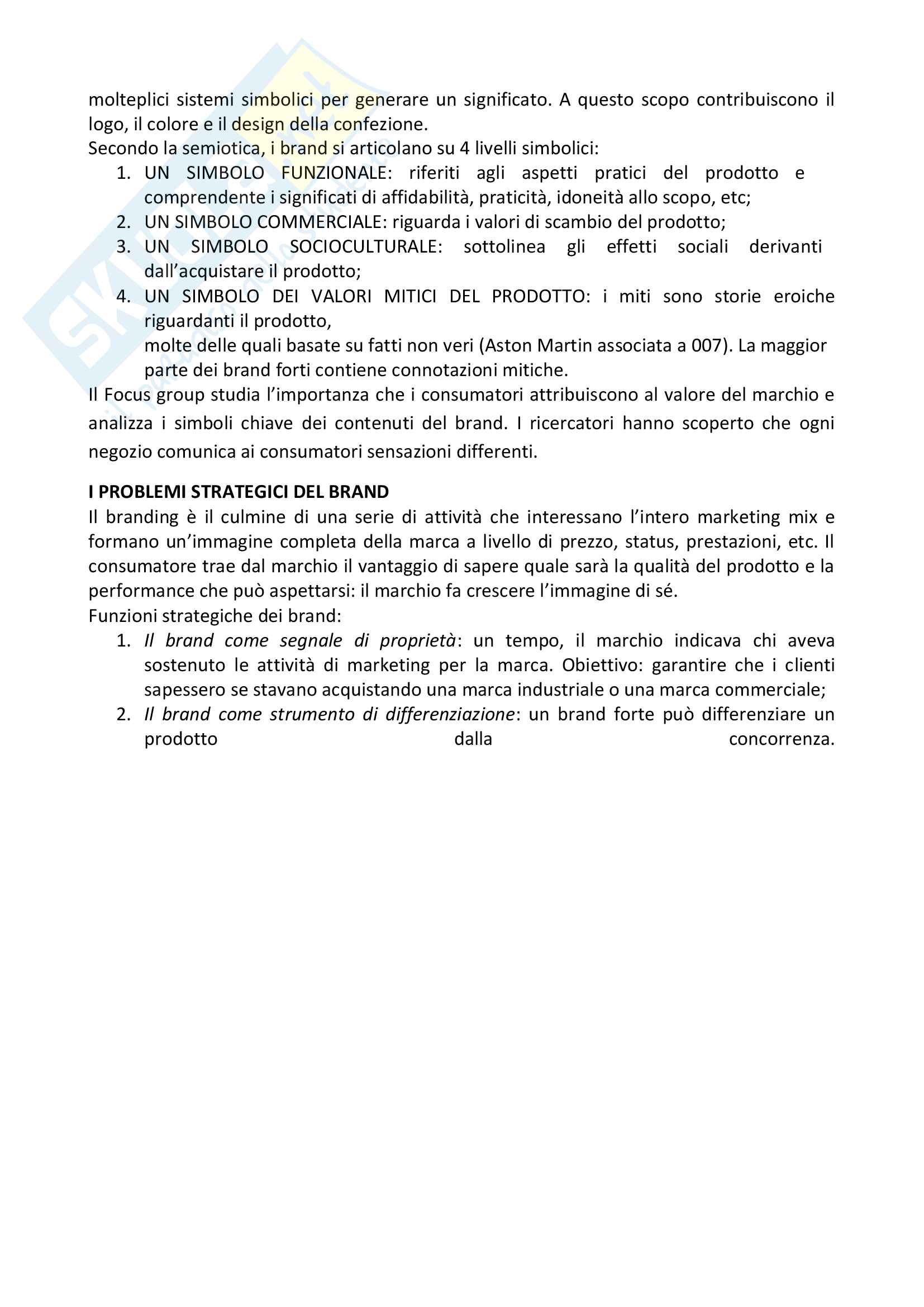 Riassunto esame Marketing e strategia di impresa, libro consigliato Fondamenti di marketing, Pearson Pag. 36