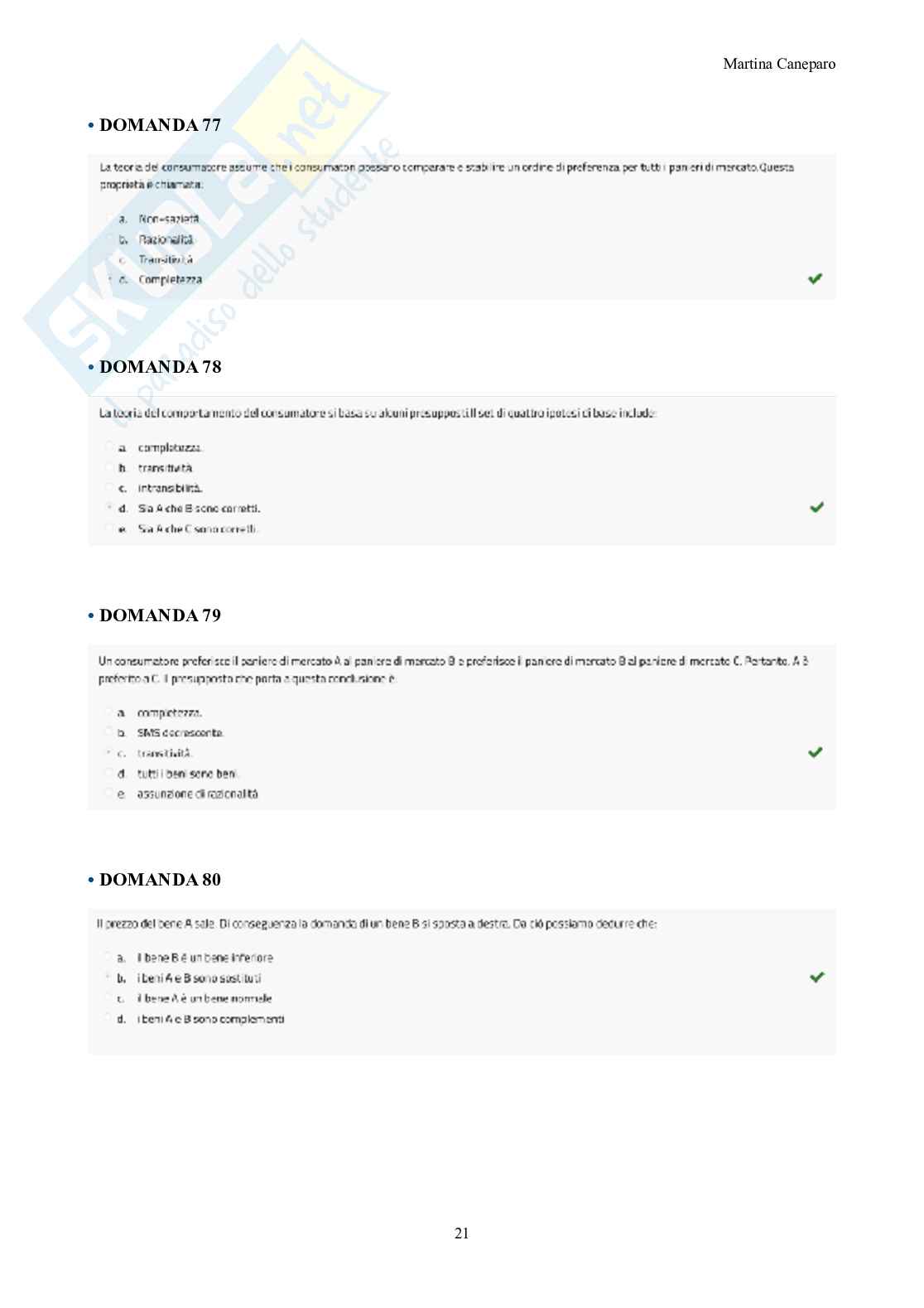 Microeconomia – Domande d'esame svolte (chiuse e aperte) con grafici Pag. 21