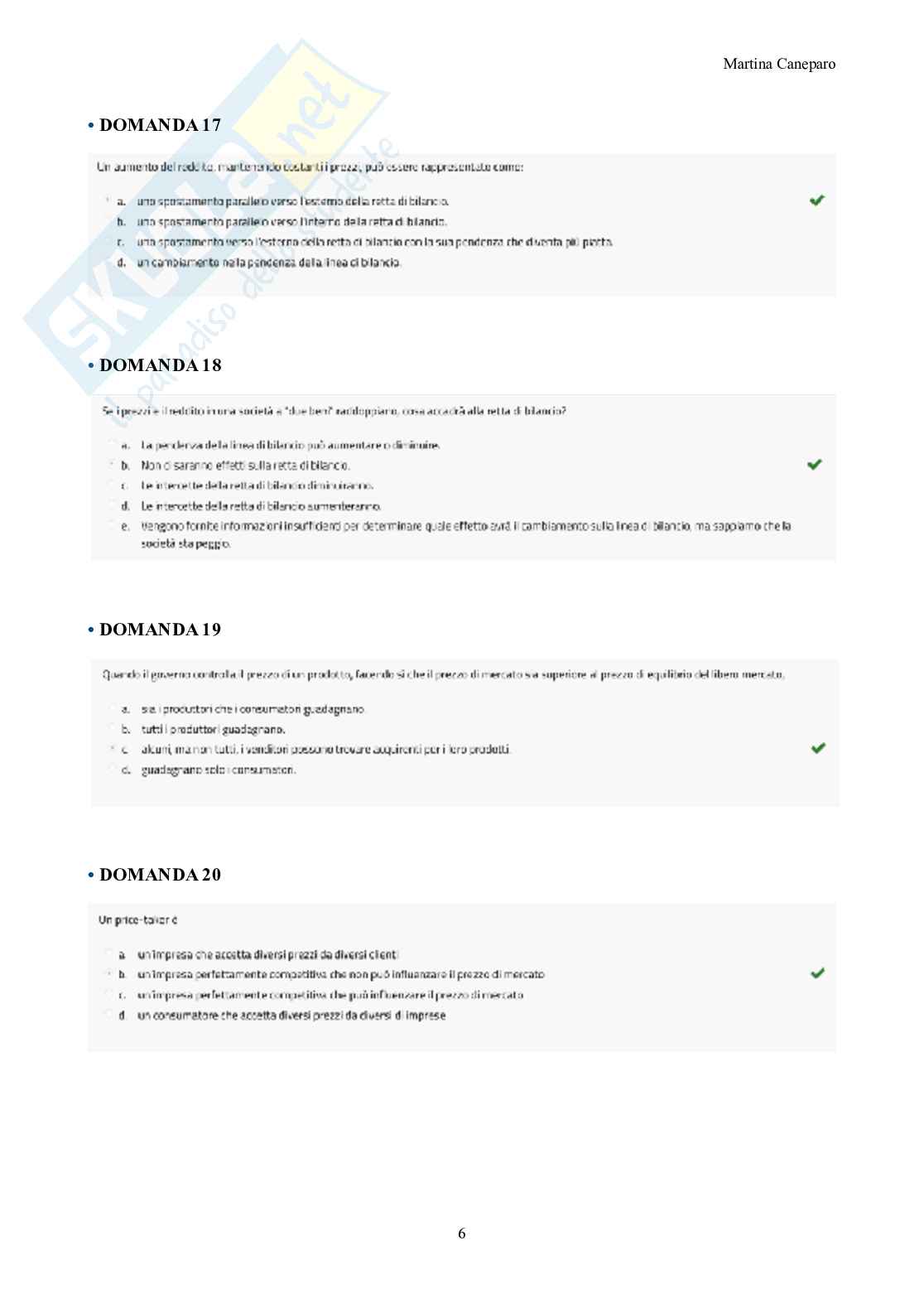 Microeconomia – Domande d'esame svolte (chiuse e aperte) con grafici Pag. 6