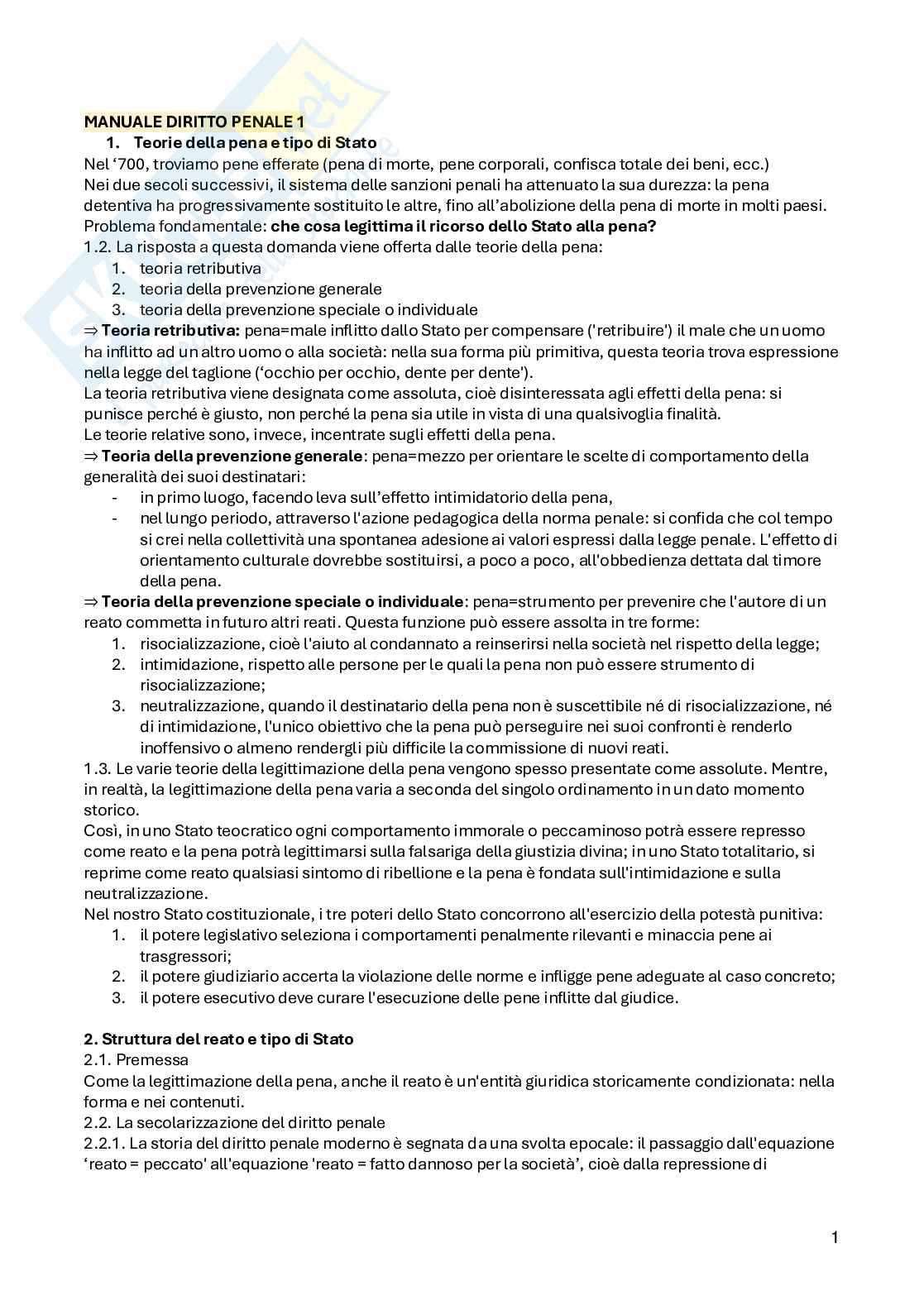 Diritto penale Pag. 1