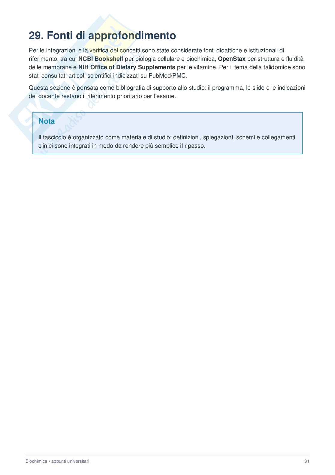 Biochimica  Pag. 31