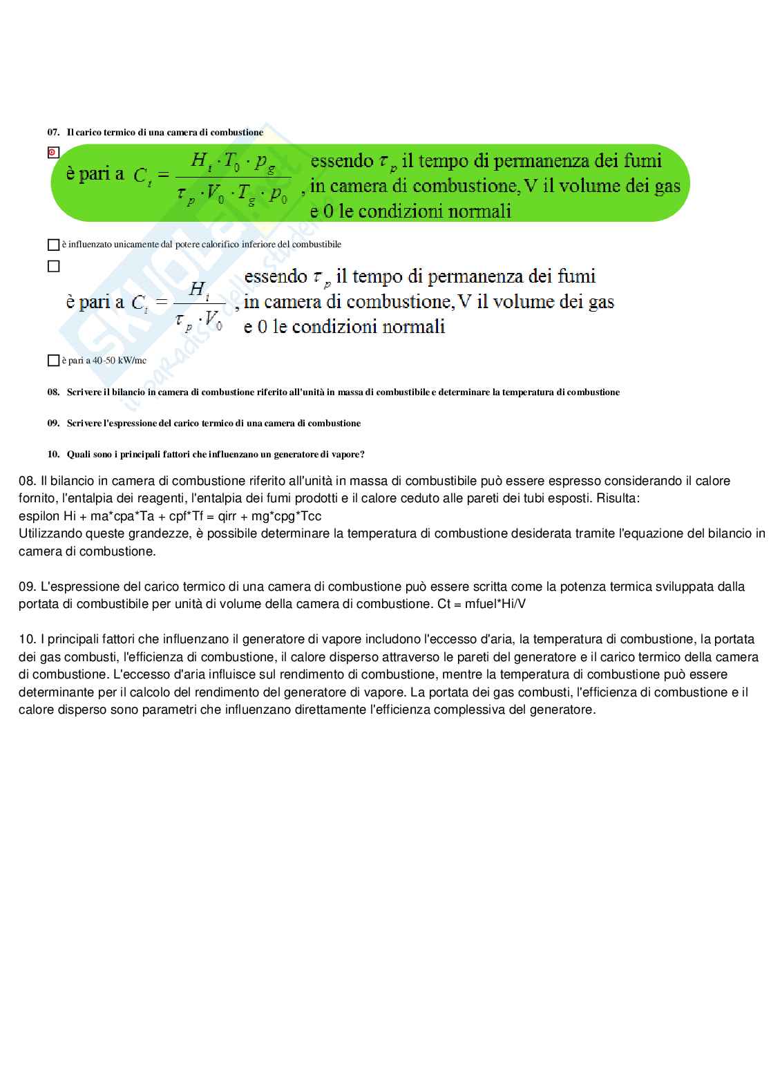 Paniere completo di Progettazione dei sistemi energetici - Risposte multiple e aperte Pag. 31