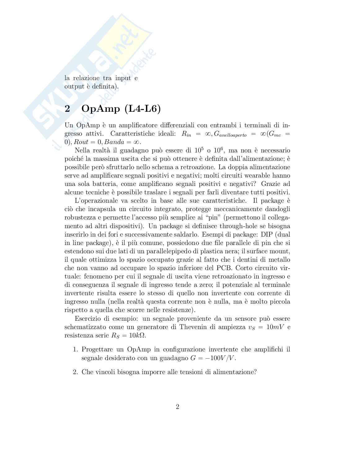 Appunti di Circuiti e sistemi elettronici per applicazioni biomedicali Pag. 2
