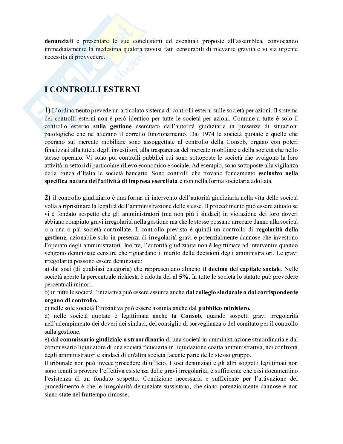 Riassunto esame Diritto Commerciale, prof. Gnadini, libro consigliato Diritto commerciale - Volume I (Diritto dell’impresa) e Volume II (Diritto delle società), Campobasso Pag. 91