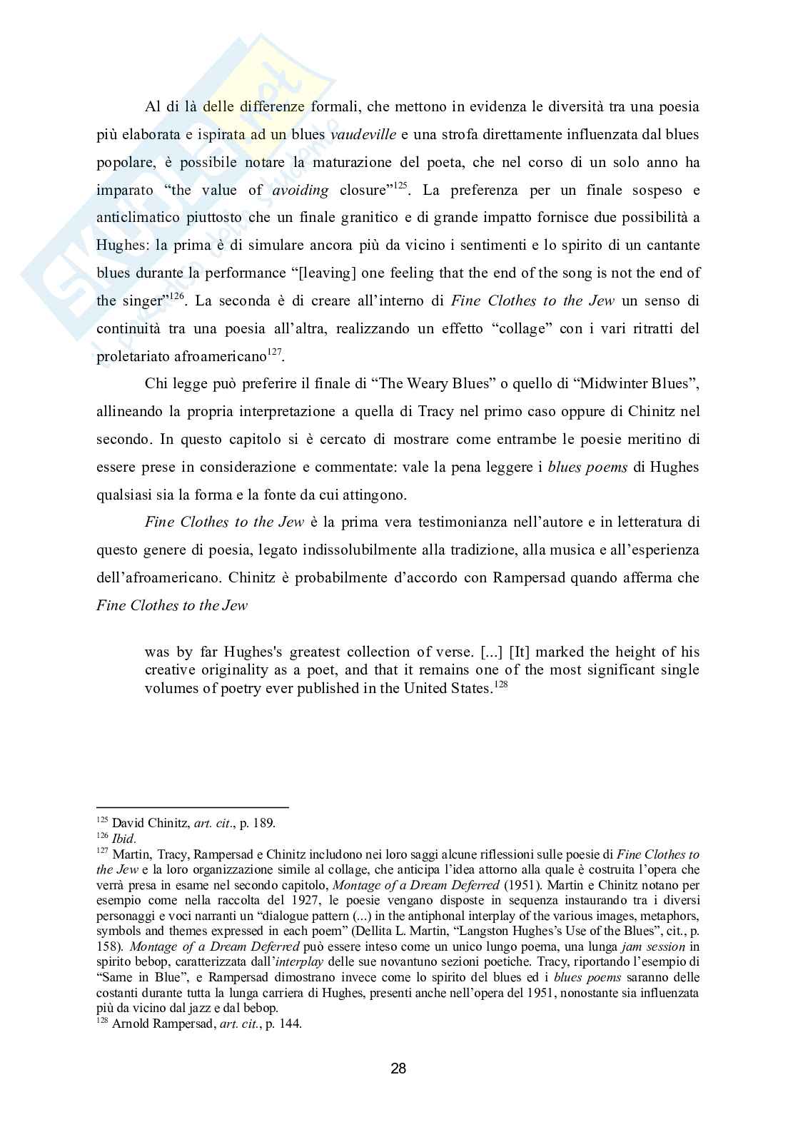 Blues e jazz nella poesia di Langston Hughes: fine clothes to the jew e montage of a dream deferred Pag. 31