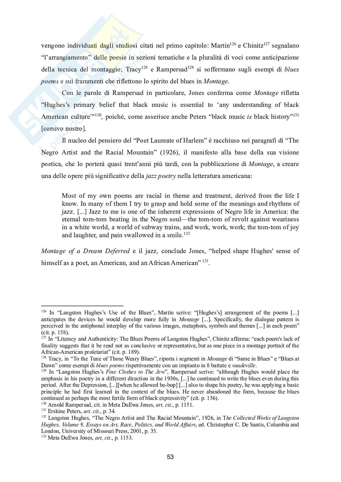 Blues e jazz nella poesia di Langston Hughes: fine clothes to the jew e montage of a dream deferred Pag. 56