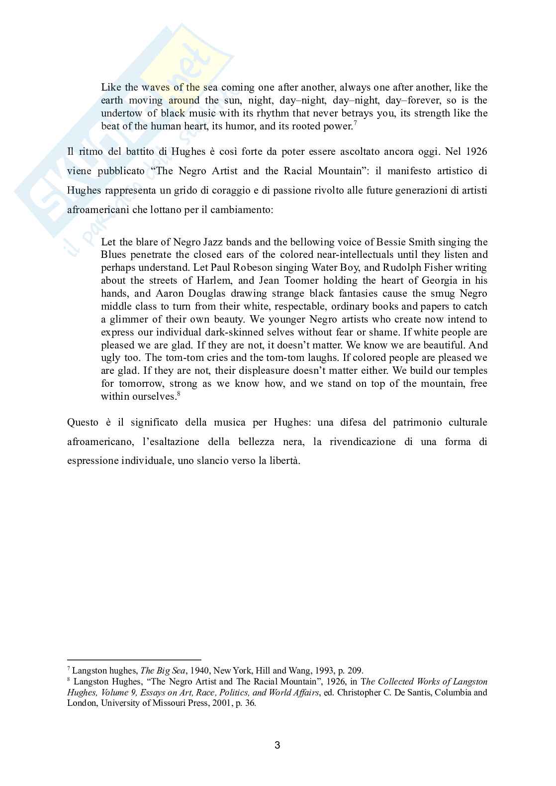 Blues e jazz nella poesia di Langston Hughes: fine clothes to the jew e montage of a dream deferred Pag. 6
