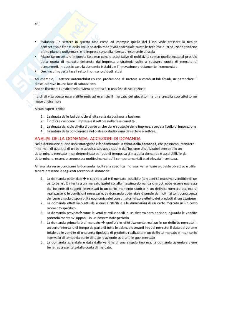 Economia e gestione delle imprese (aziendale) Pag. 46