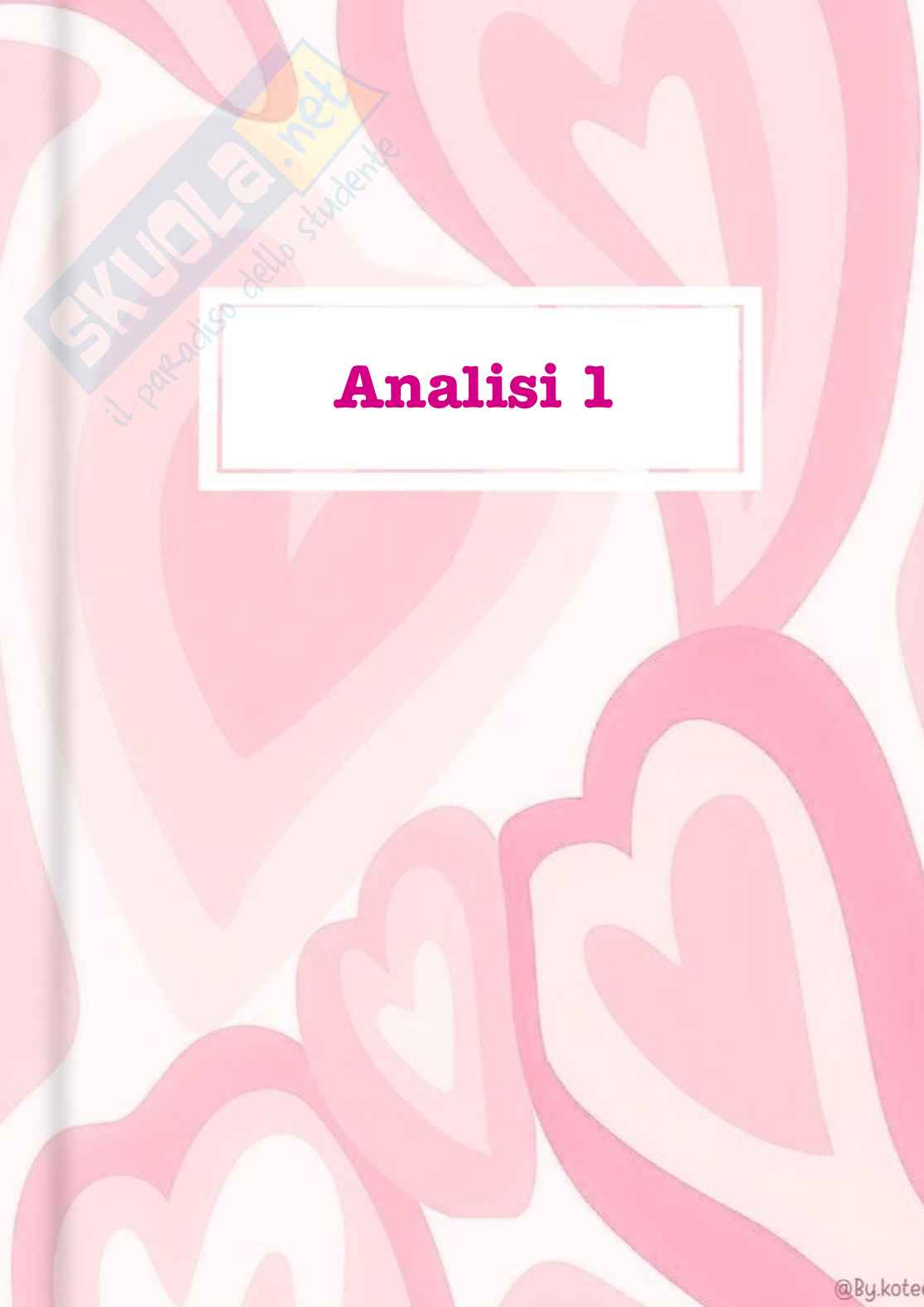 Prima parte Analisi matematica I Pag. 1