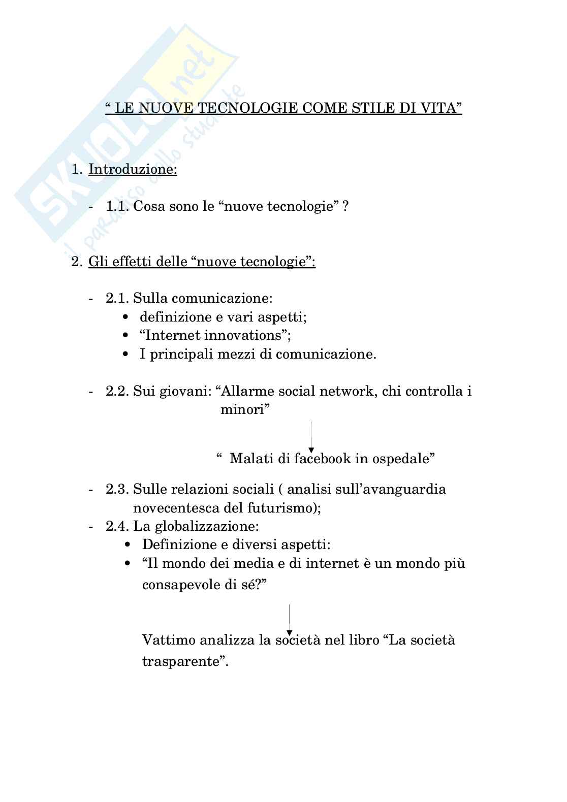 Vivere informatizzati - Tesina per liceo delle scienze sociali Pag. 2