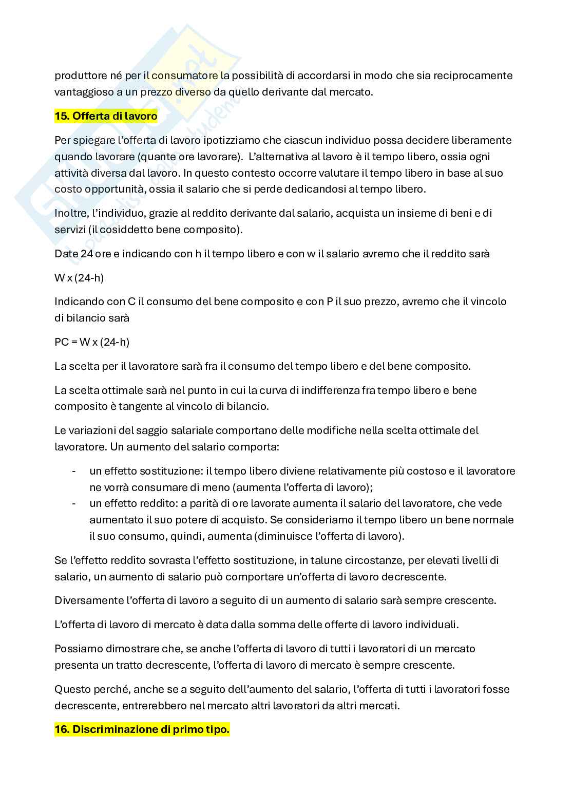 Domande aperte svolte Microeconomia Pag. 16