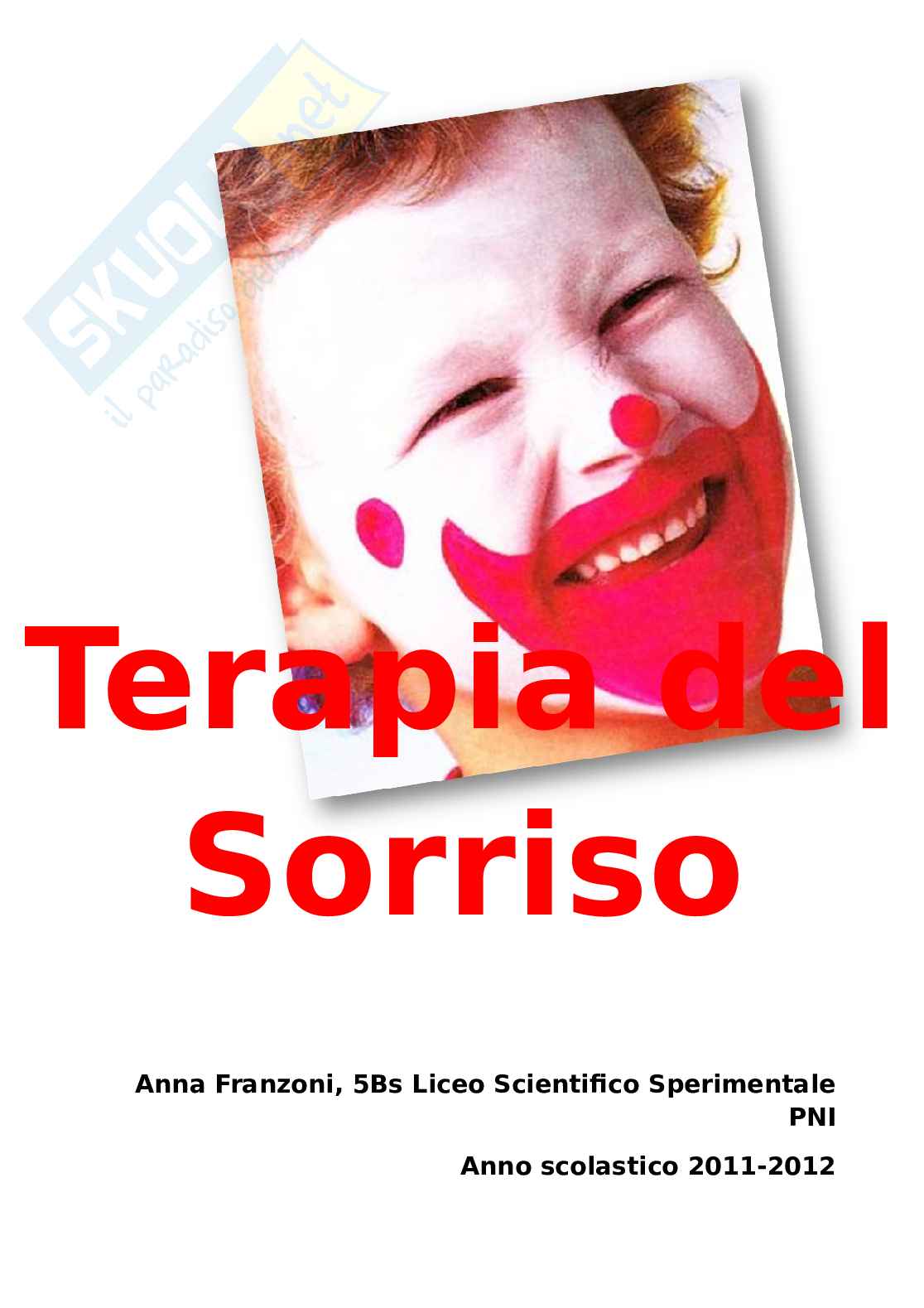 Terapia Del Sorriso Tesina Per Liceo Scientifico