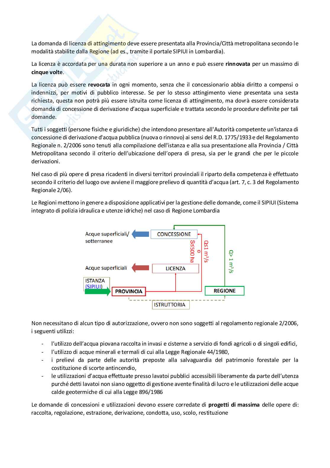 Pianificazione, gestione e controllo delle risorse idriche Pag. 16