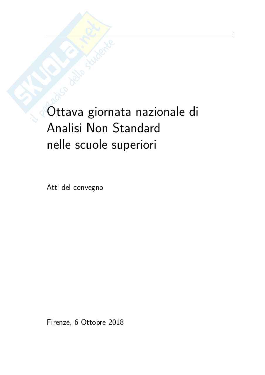 VIII Giornata di studio Analisi Non Standard per le scuole superiori (ebook) Pag. 2