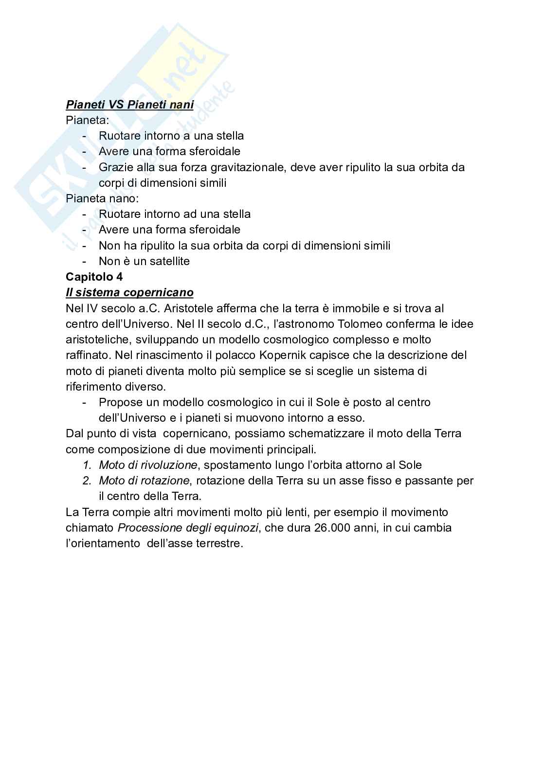 Riassunto esame Fondamenti della Fisica, Prof. Straulino Samuele, libro consigliato Astronomia - Per gli studenti di scienze della formazione primaria , Straulino, Olmi   Pag. 11