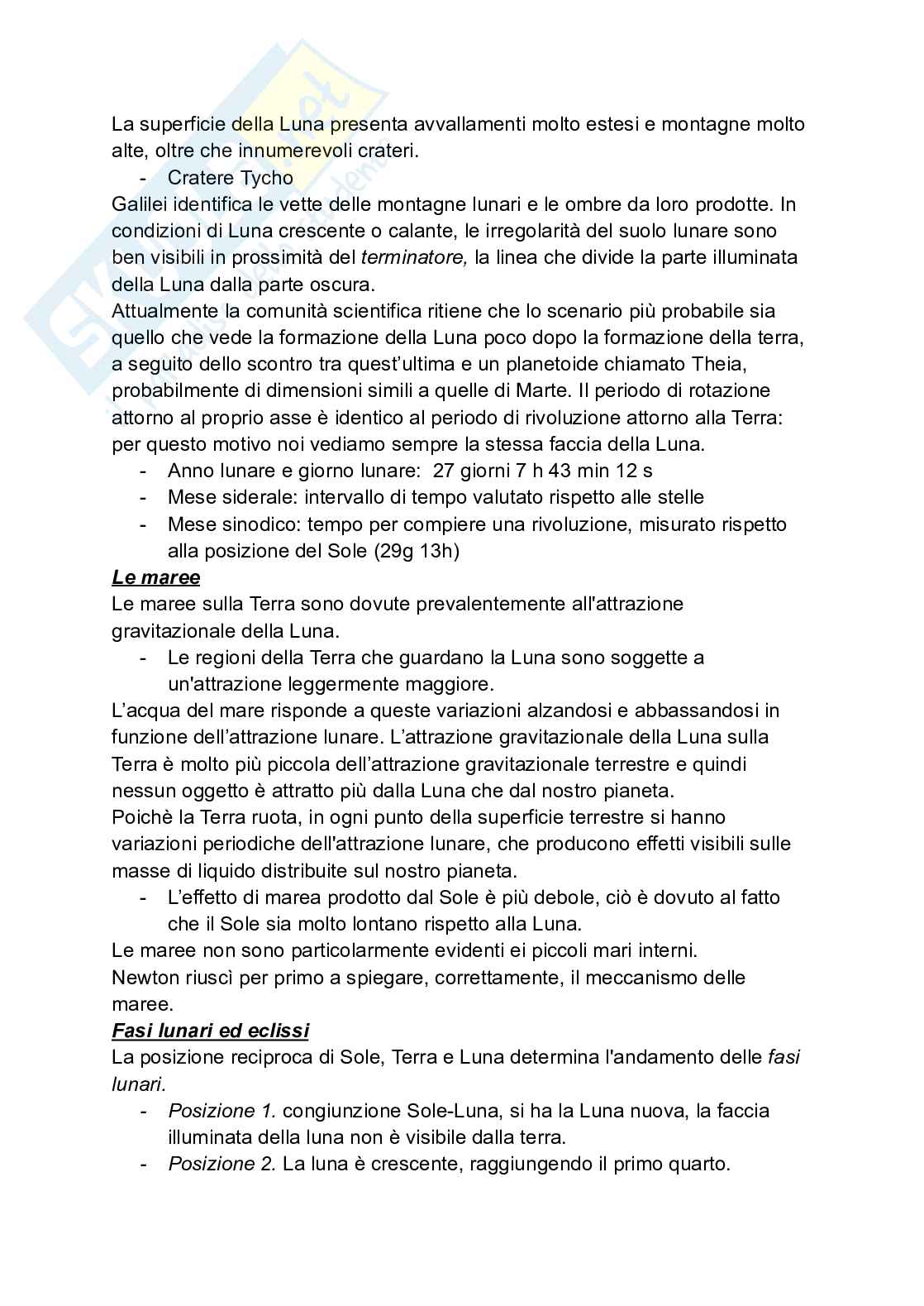 Riassunto esame Fondamenti della Fisica, Prof. Straulino Samuele, libro consigliato Astronomia - Per gli studenti di scienze della formazione primaria , Straulino, Olmi   Pag. 16