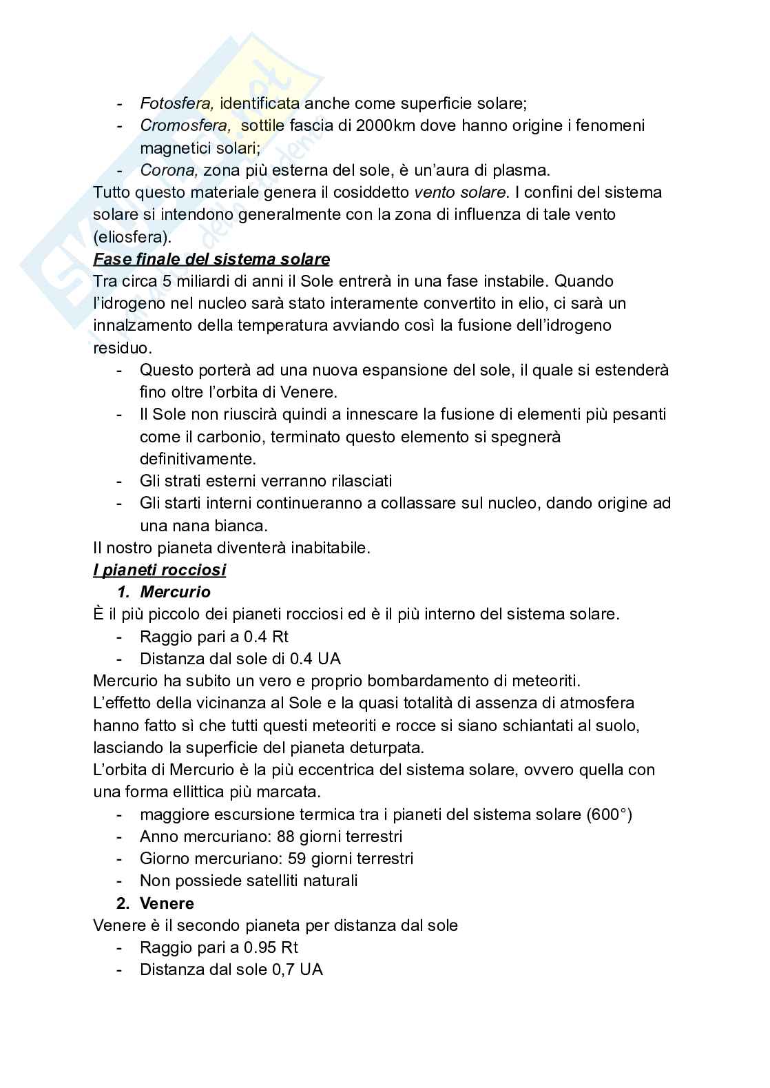 Riassunto esame Fondamenti della Fisica, Prof. Straulino Samuele, libro consigliato Astronomia - Per gli studenti di scienze della formazione primaria , Straulino, Olmi   Pag. 6