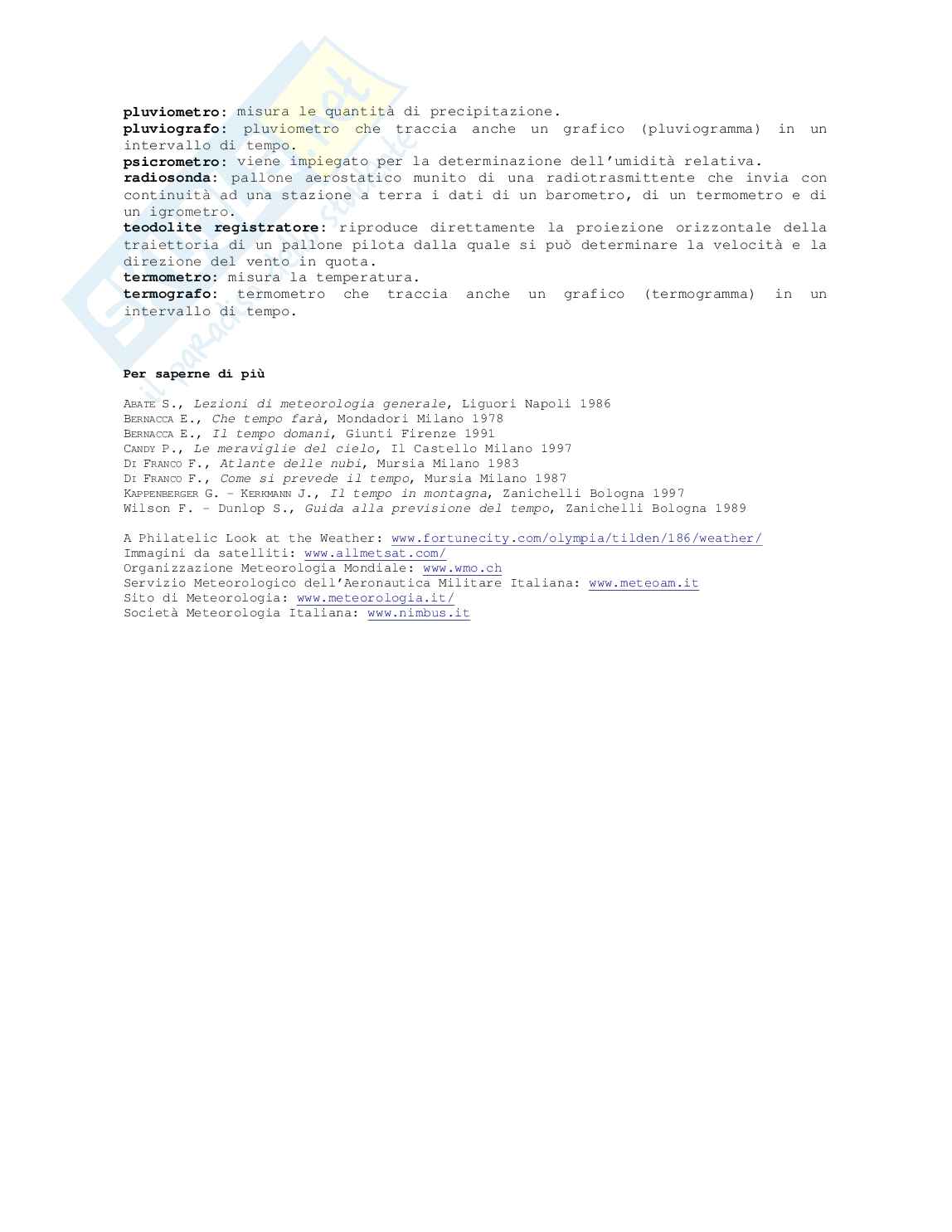Tappe cronologiche fondamentali della metereologia Pag. 11