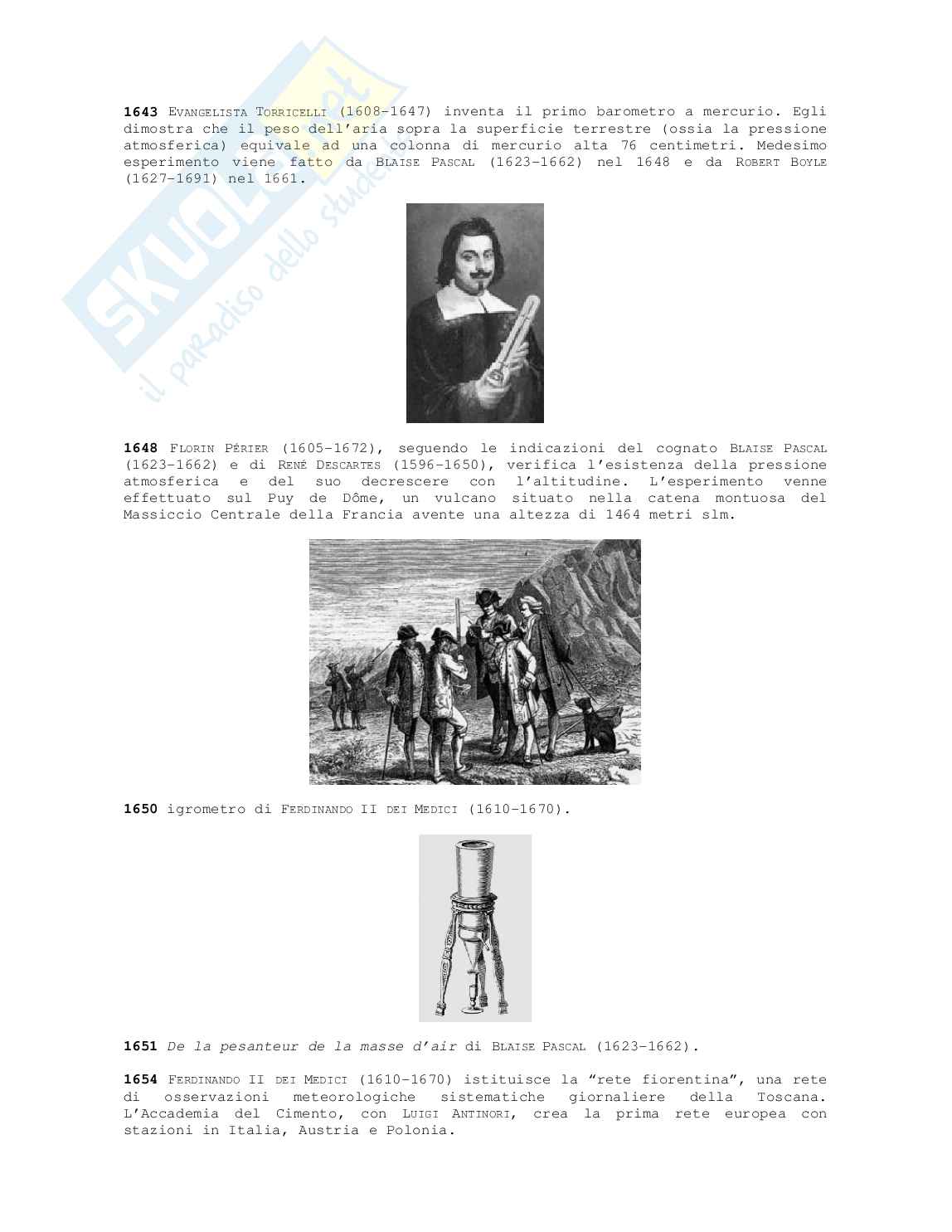 Tappe cronologiche fondamentali della metereologia Pag. 2