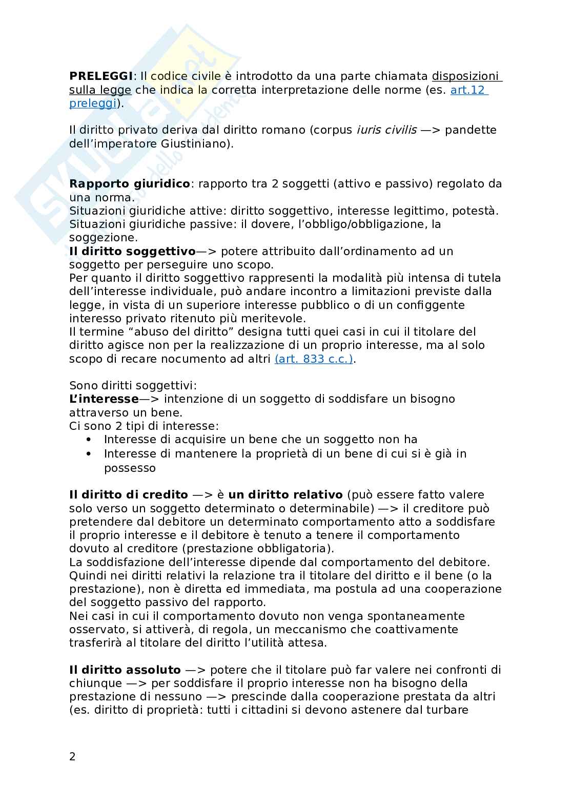 Appunti parziale esame Diritto privato Pag. 2