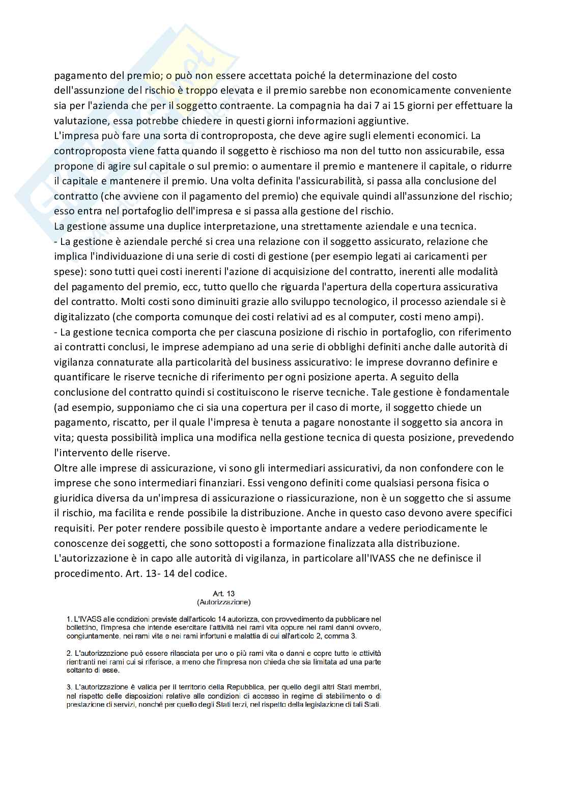 Appunti prima parte di Economia delle aziende di assicurazione Pag. 2