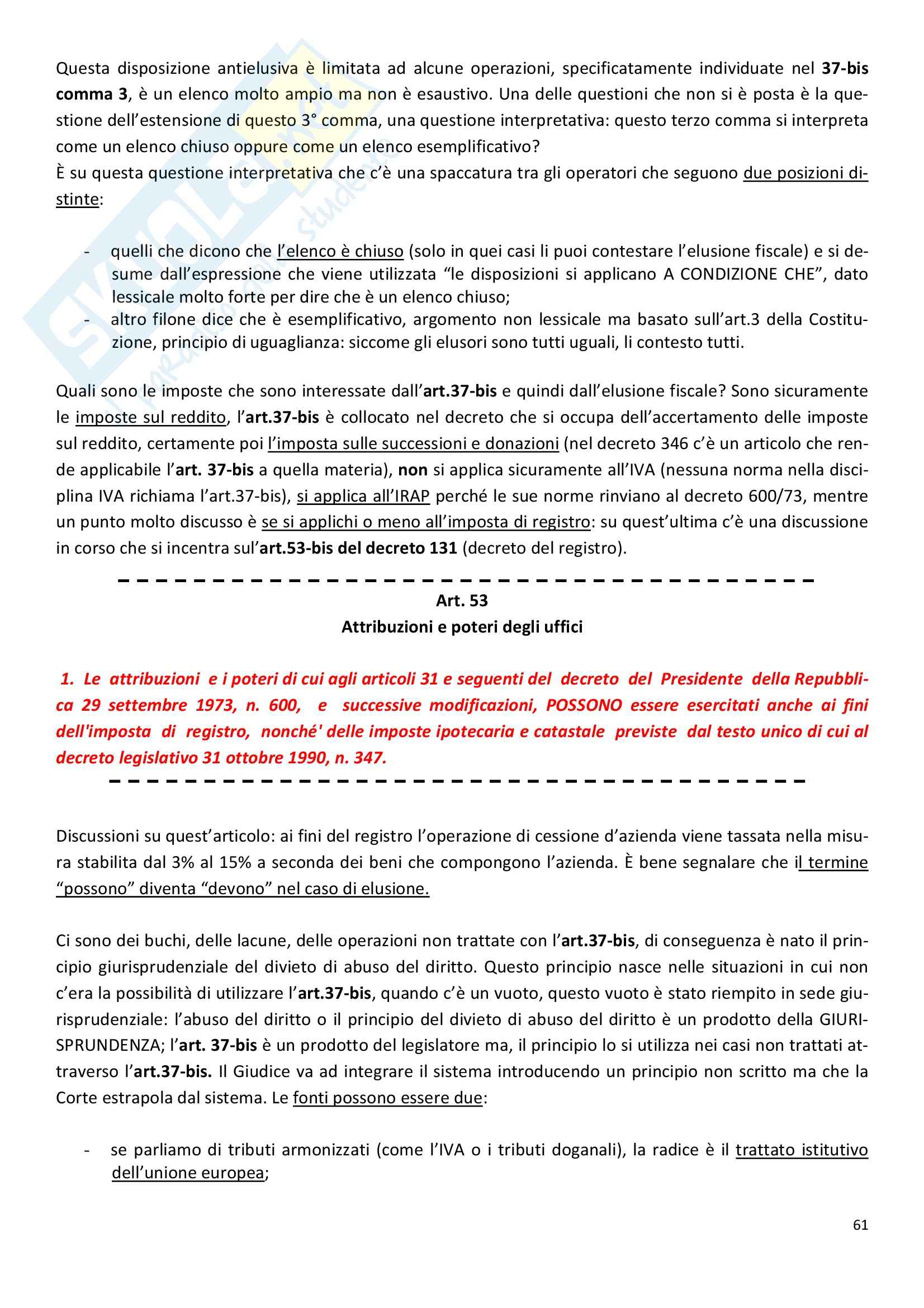 Definizioni Diritto Tributario Ii