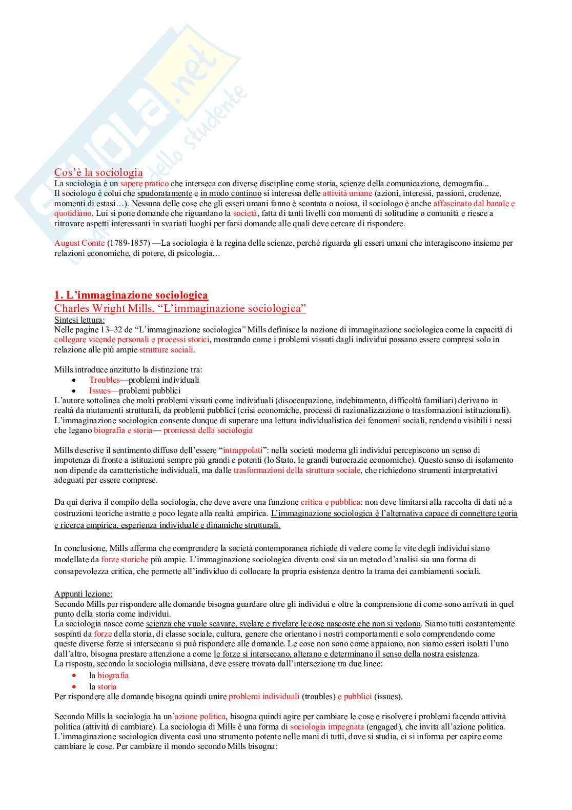 Appunti e letture di Sociologia  Pag. 2