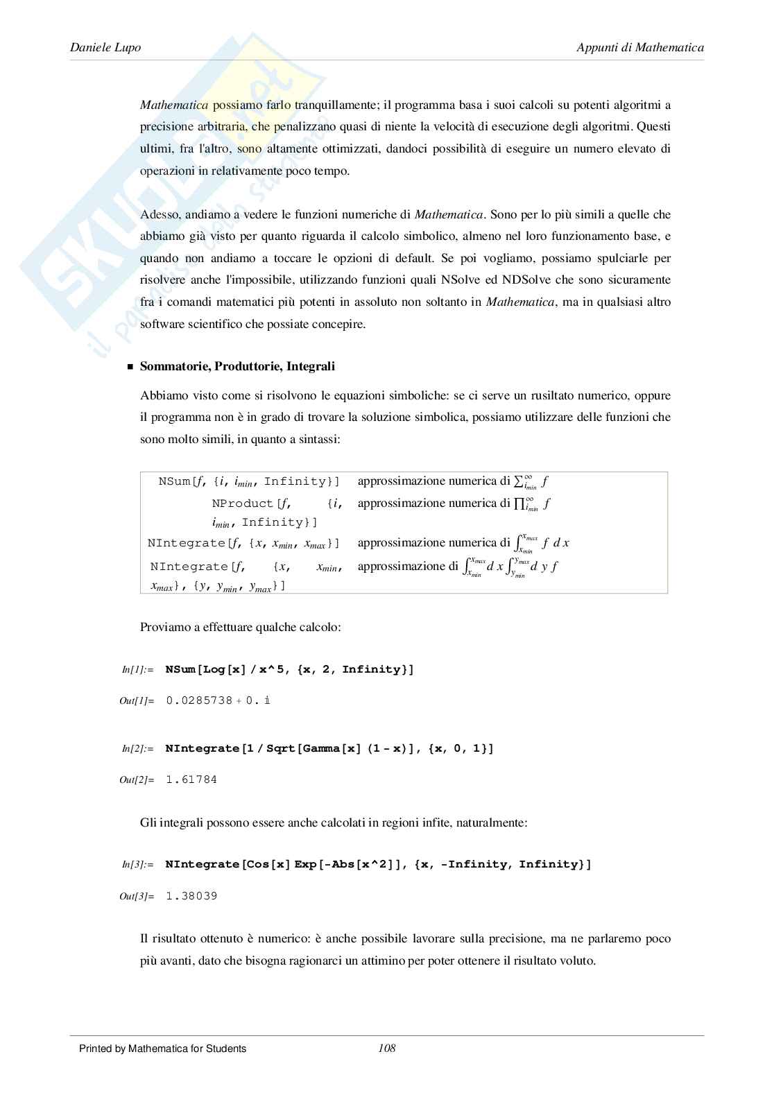 Manuale di Mathematica 04 Pag. 2