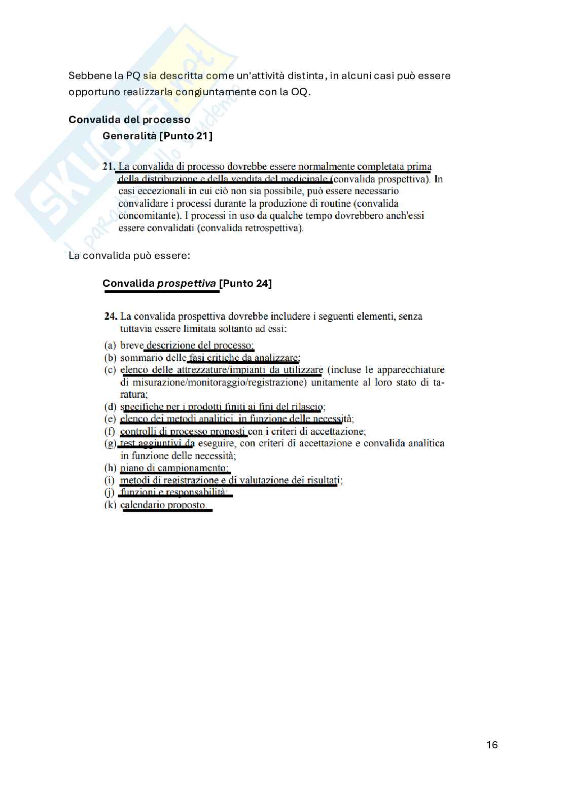 Good Manufacturing Practice - parte 2  Pag. 16