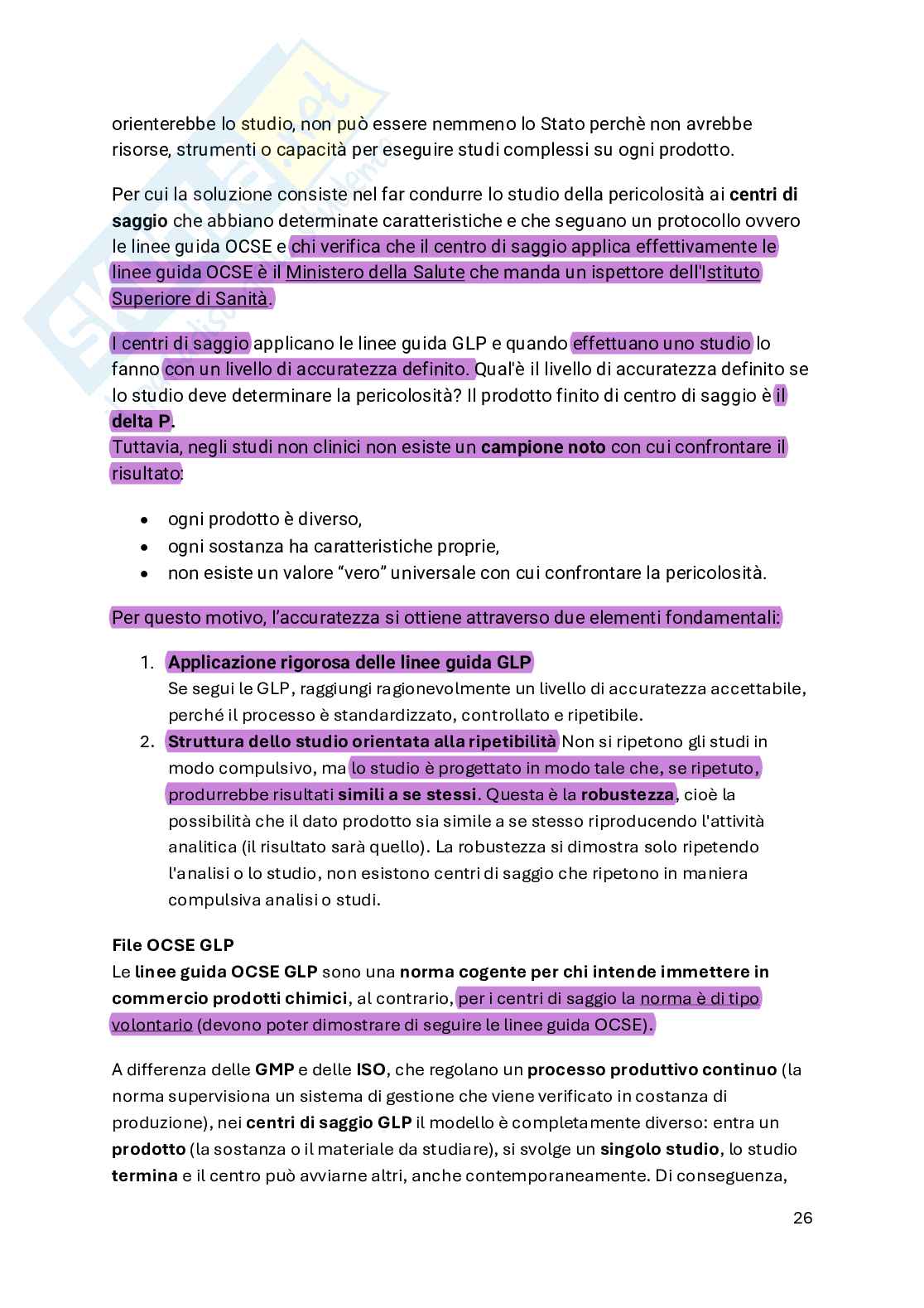 Good Manufacturing Practice - parte 2  Pag. 26