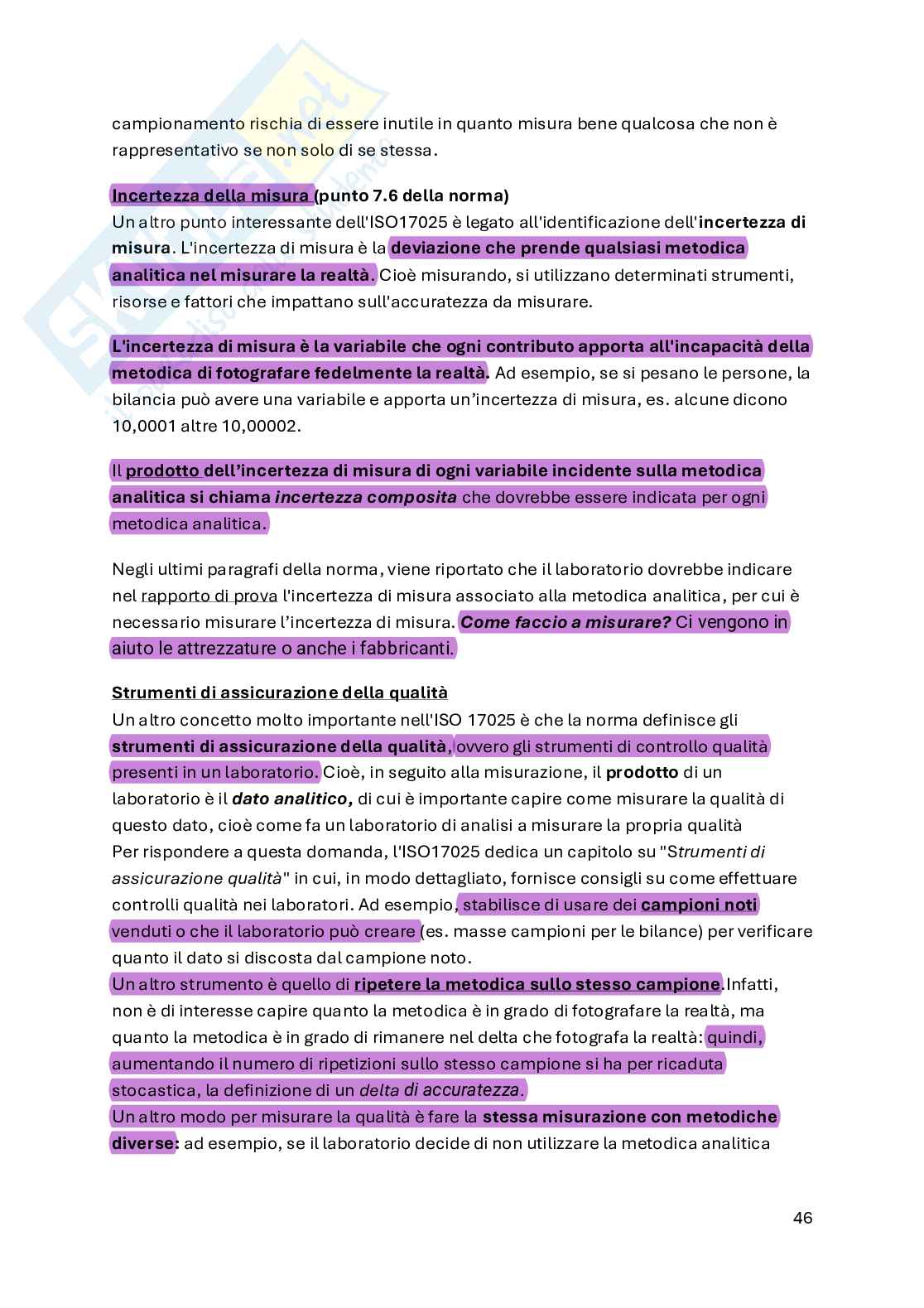 Good Manufacturing Practice - parte 2  Pag. 46