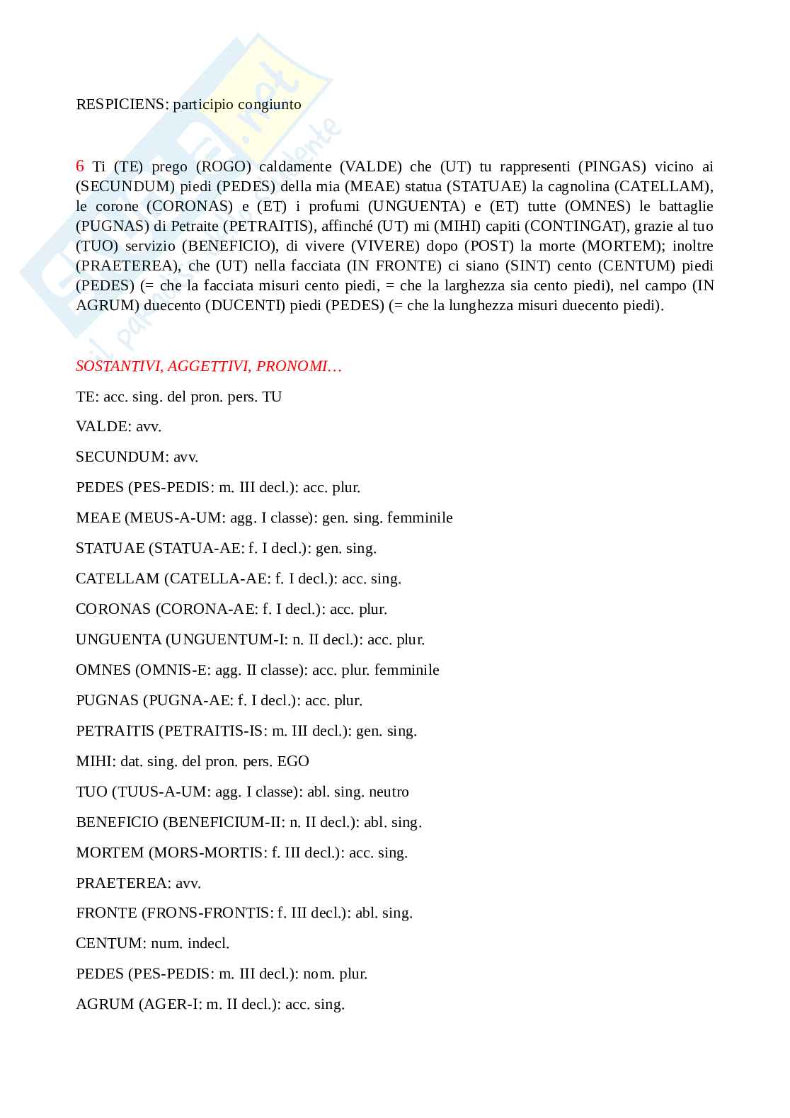 Satyricon: traduzione, analisi e commento capp. 71, 75, 76 Pag. 6